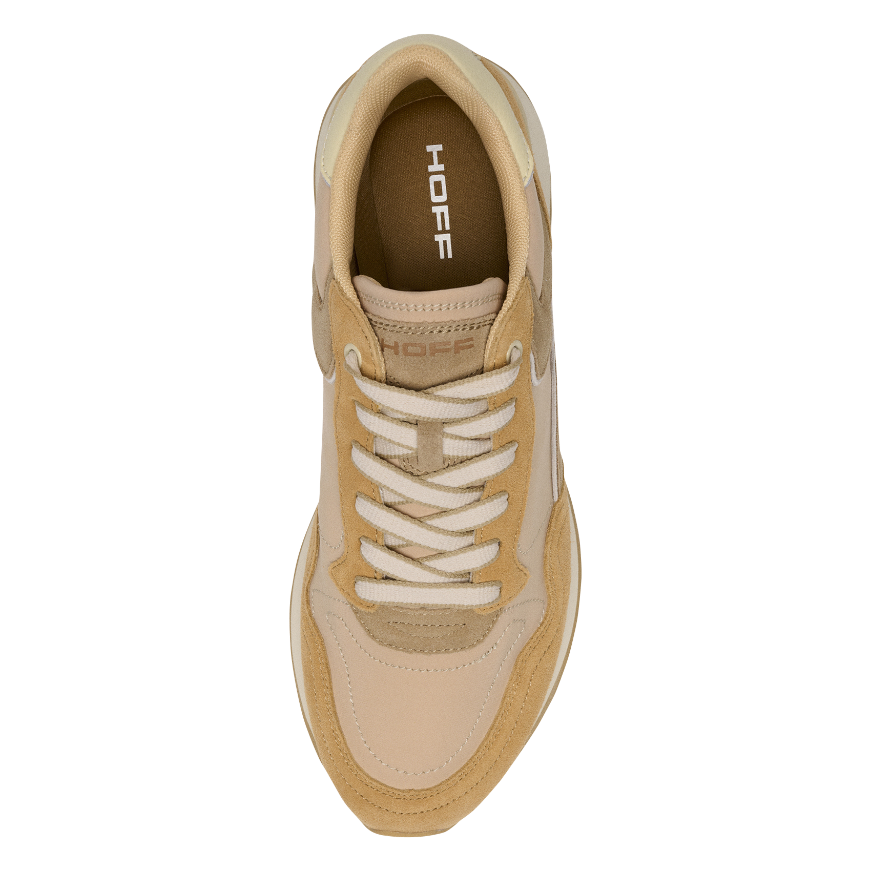 Niedrige Sneaker aus Leder-Mix HOFF Braun