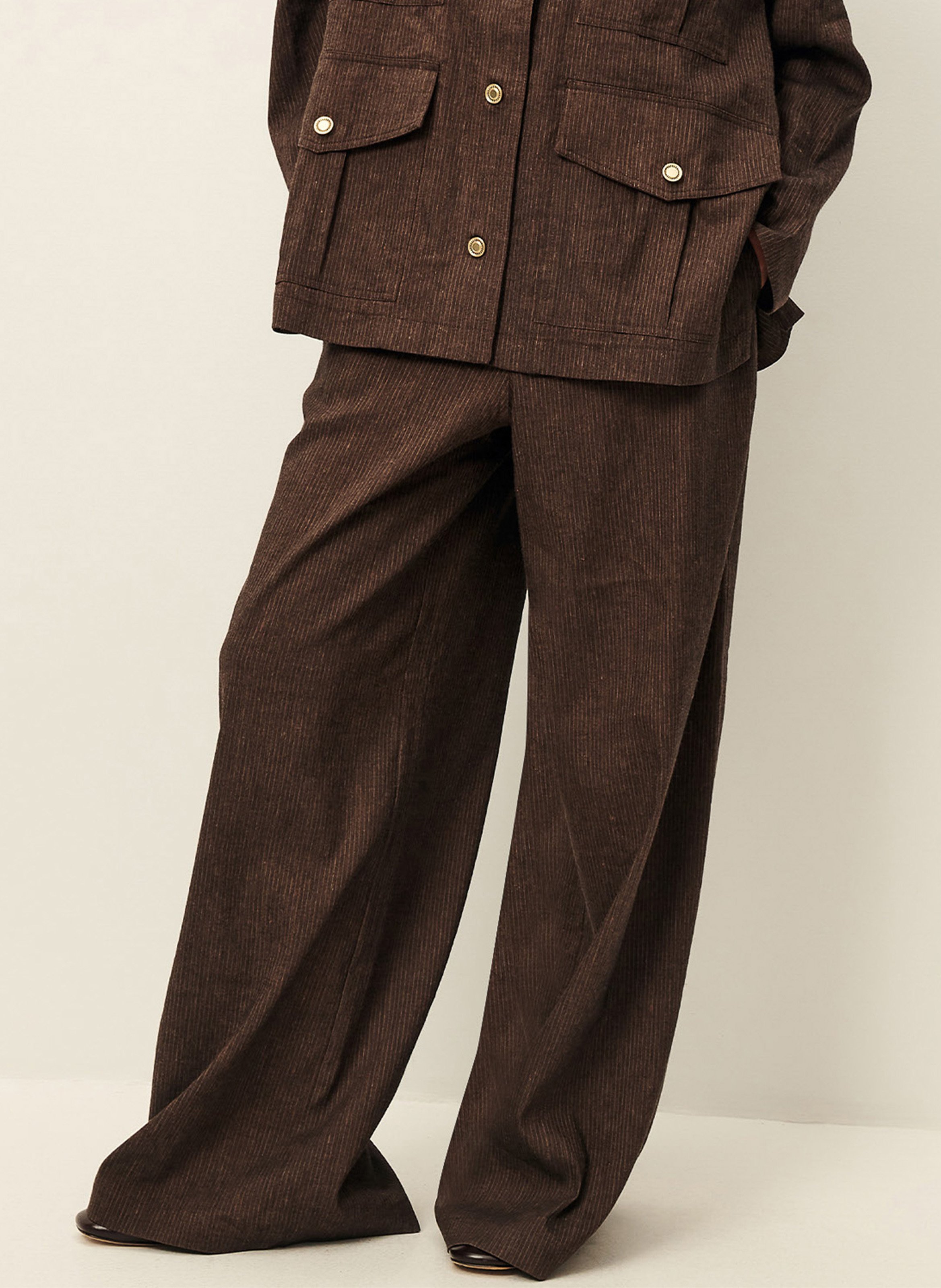 Pantalon large en lin mélangé SESSUN