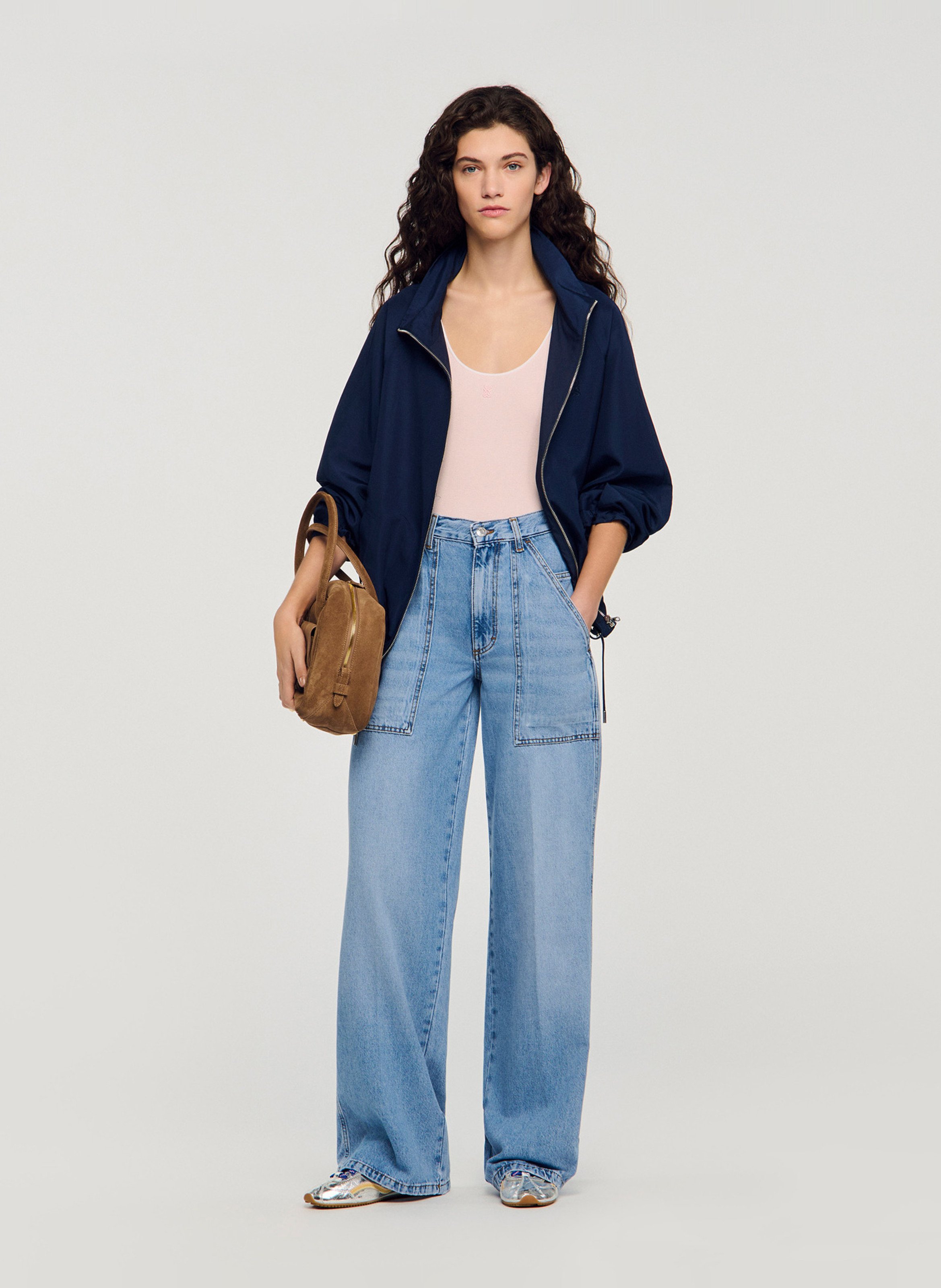 Wijde jeans met verwassen effect SANDRO Blauw