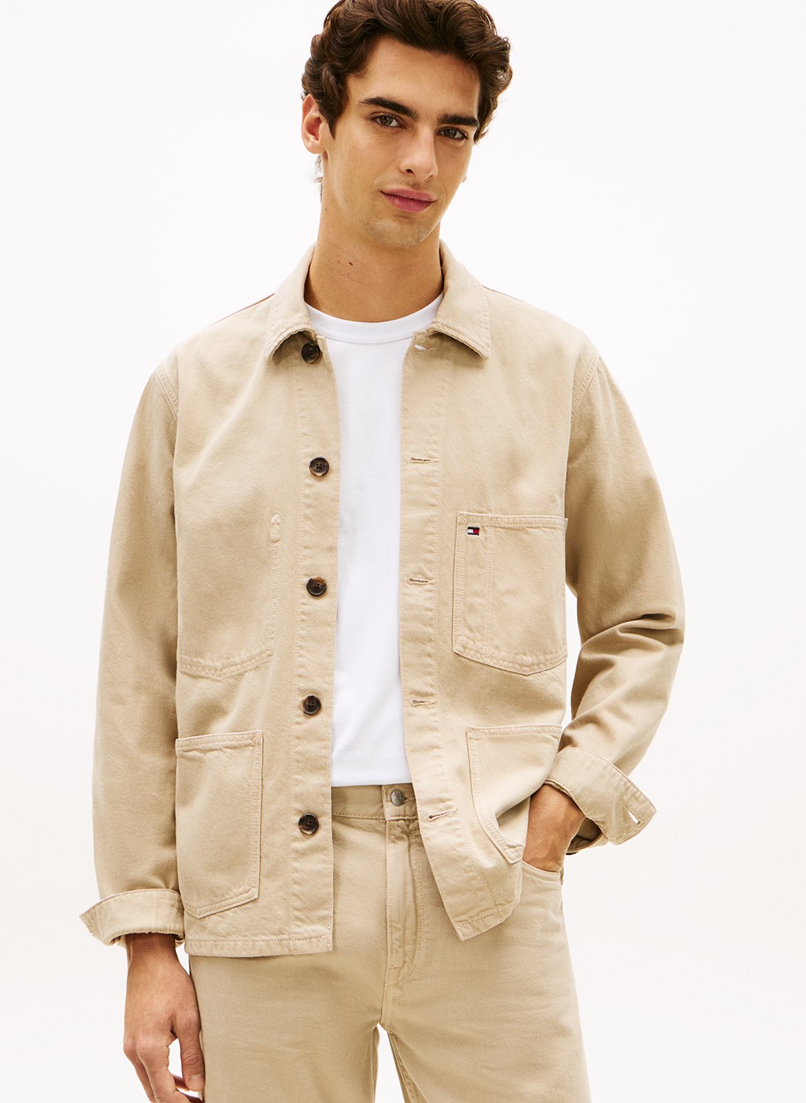 Klassische Jeansjacke TOMMY HILFIGER Khaki