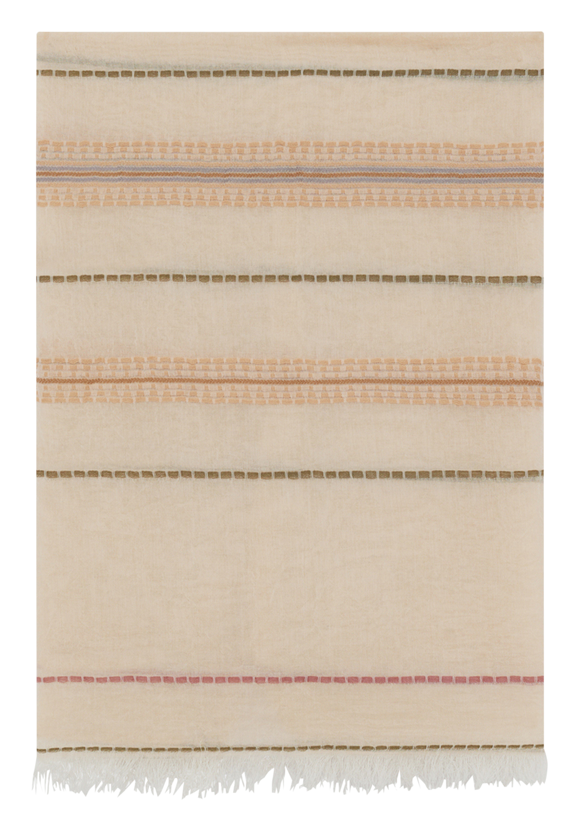 Striped cotton blend stole GERARD DAREL Beige