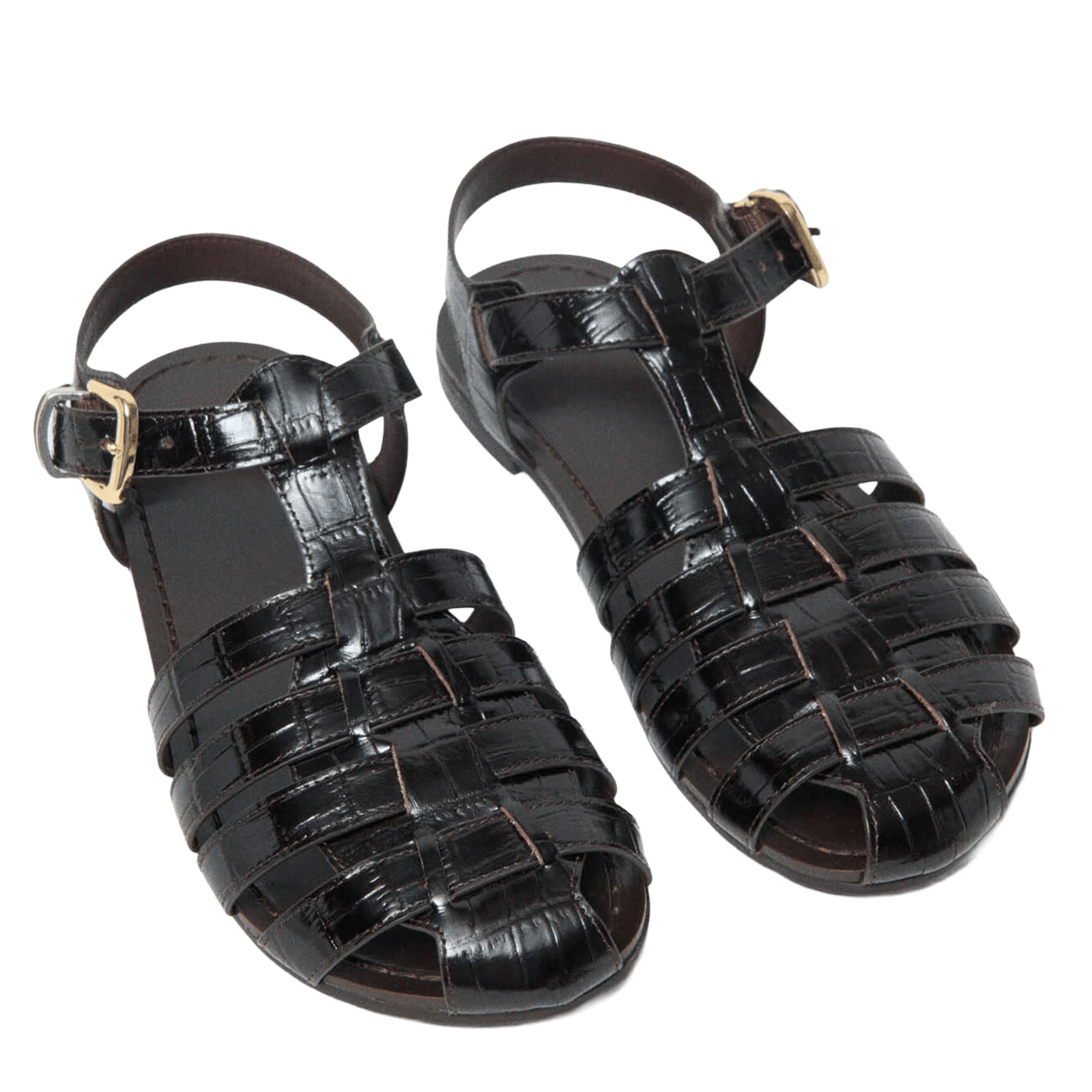 Leren sandalen MAJE Bruin