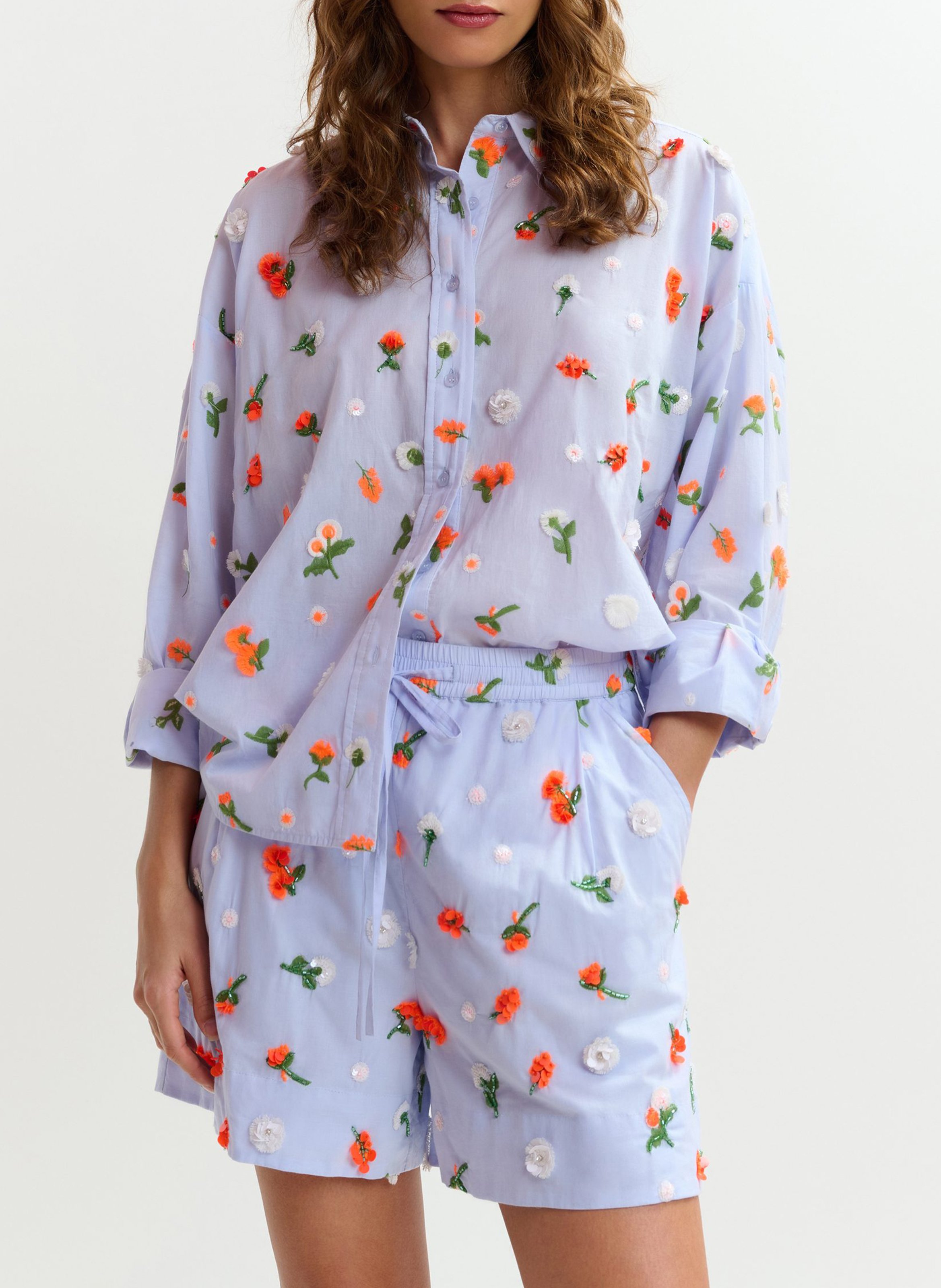 Embroidered cotton shirt  ESSENTIEL ANTWERP