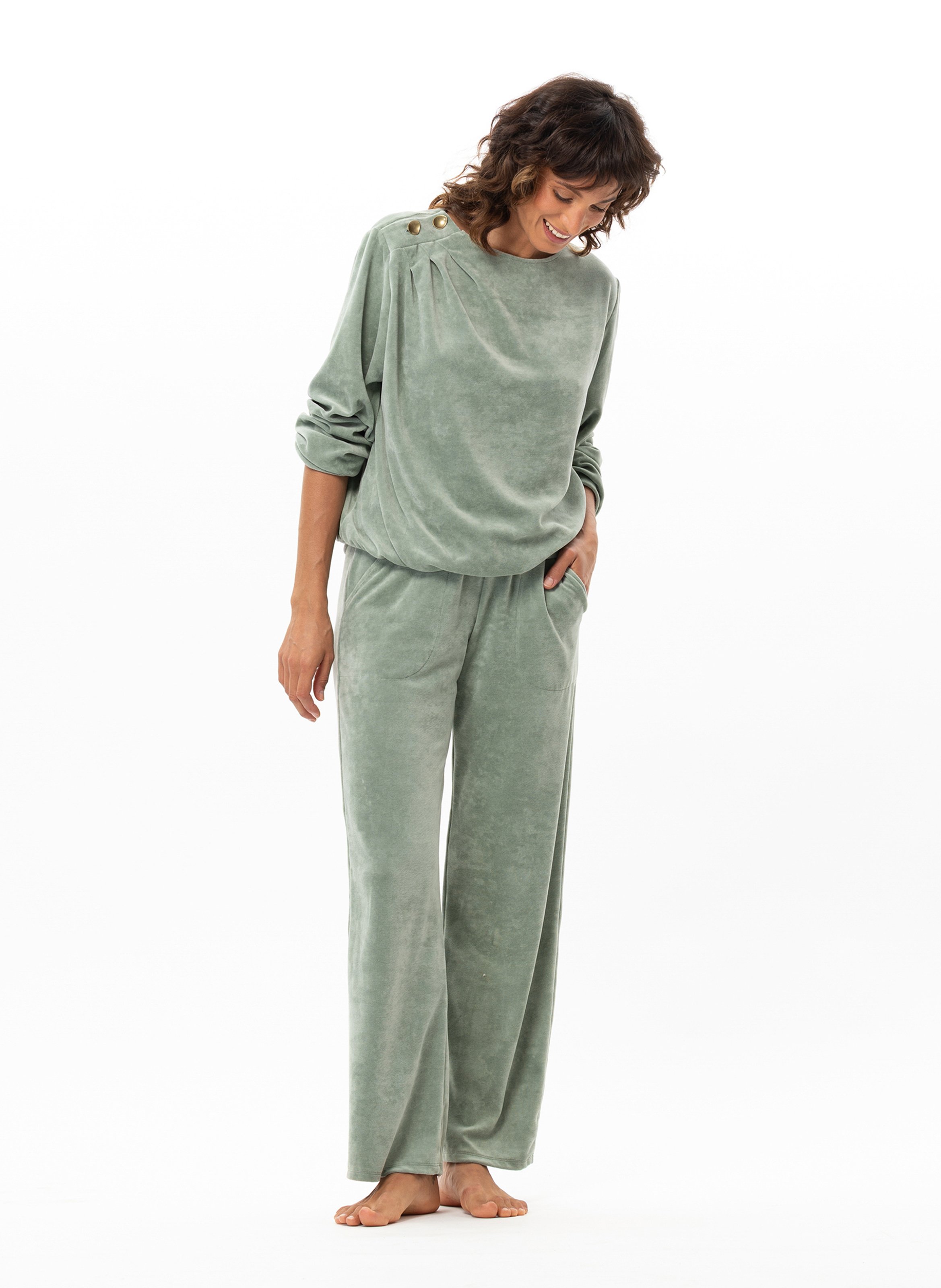 Ensemble homewear en velours LE CHAT Vert