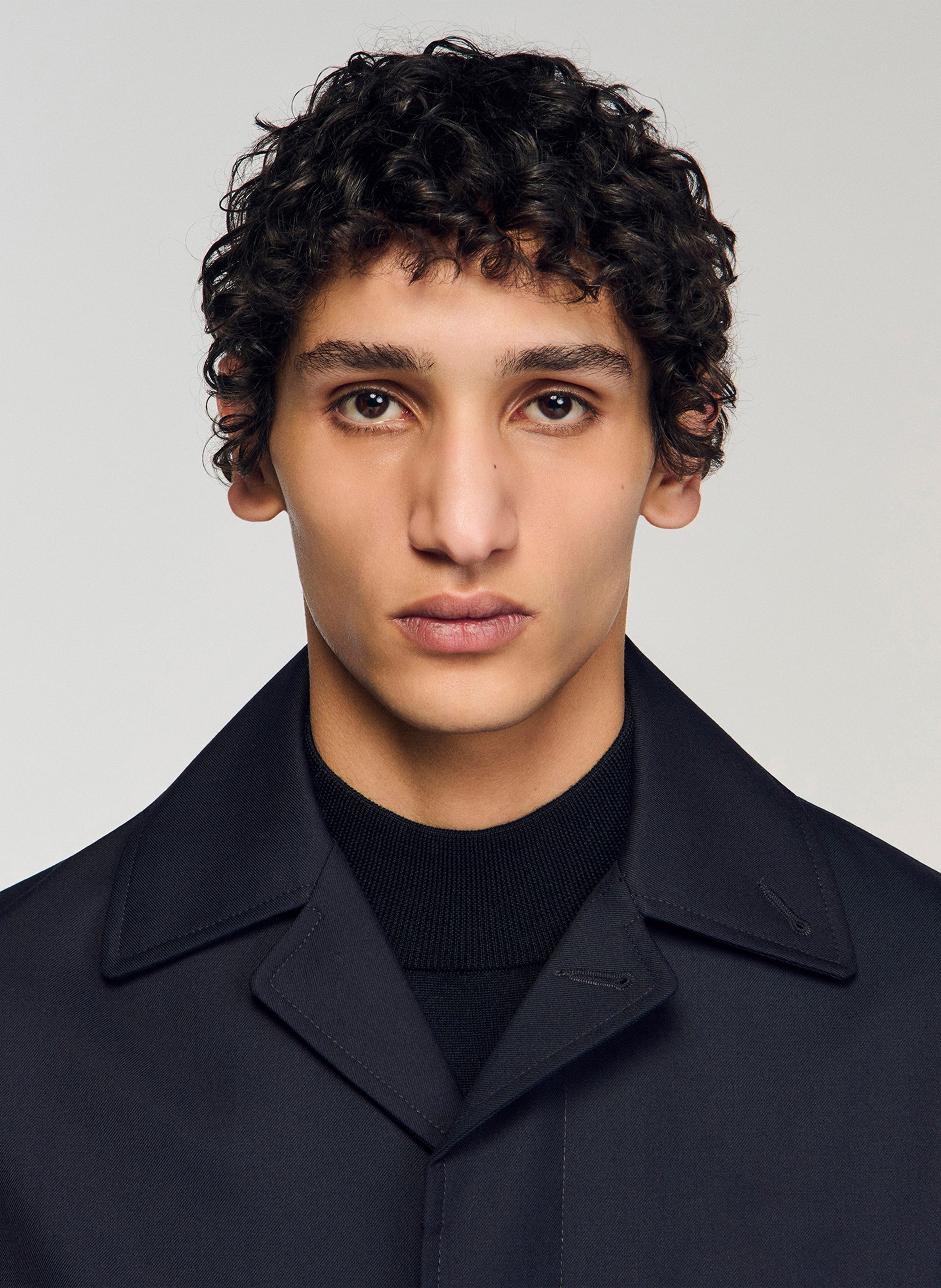 Giacca dritta con collo classico SANDRO Blu