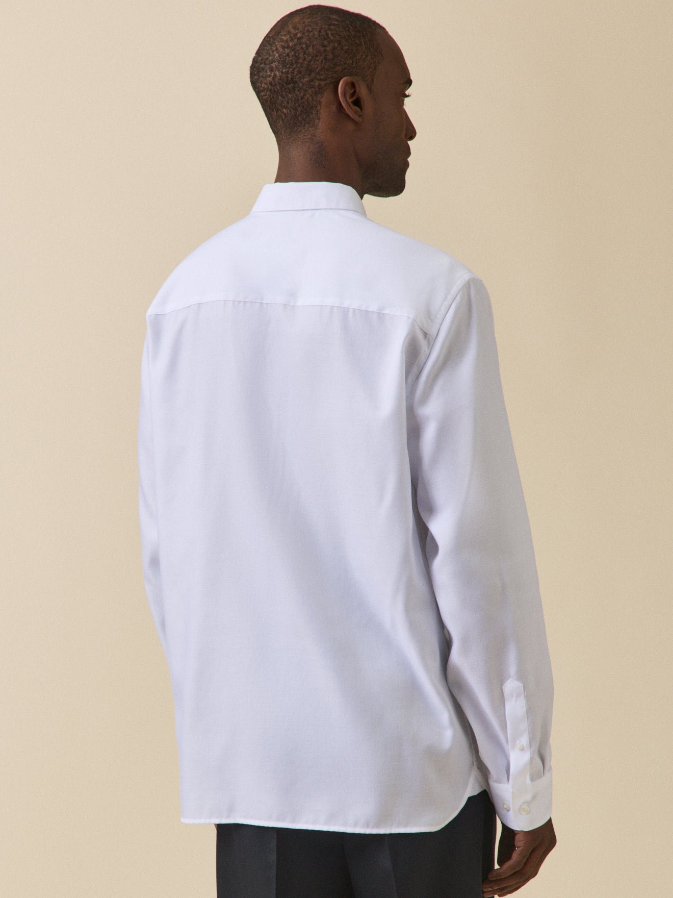Solid twill shirt with a tailored fit CYRILLUS White