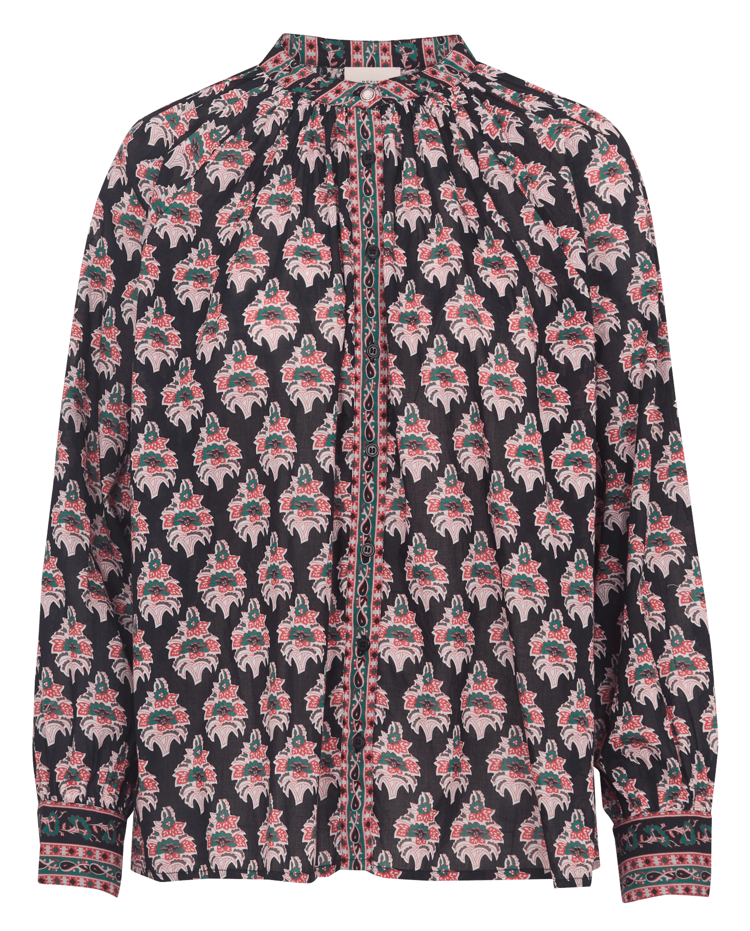 Chemise ample col mao en coton PETITE MENDIGOTE Multicolore