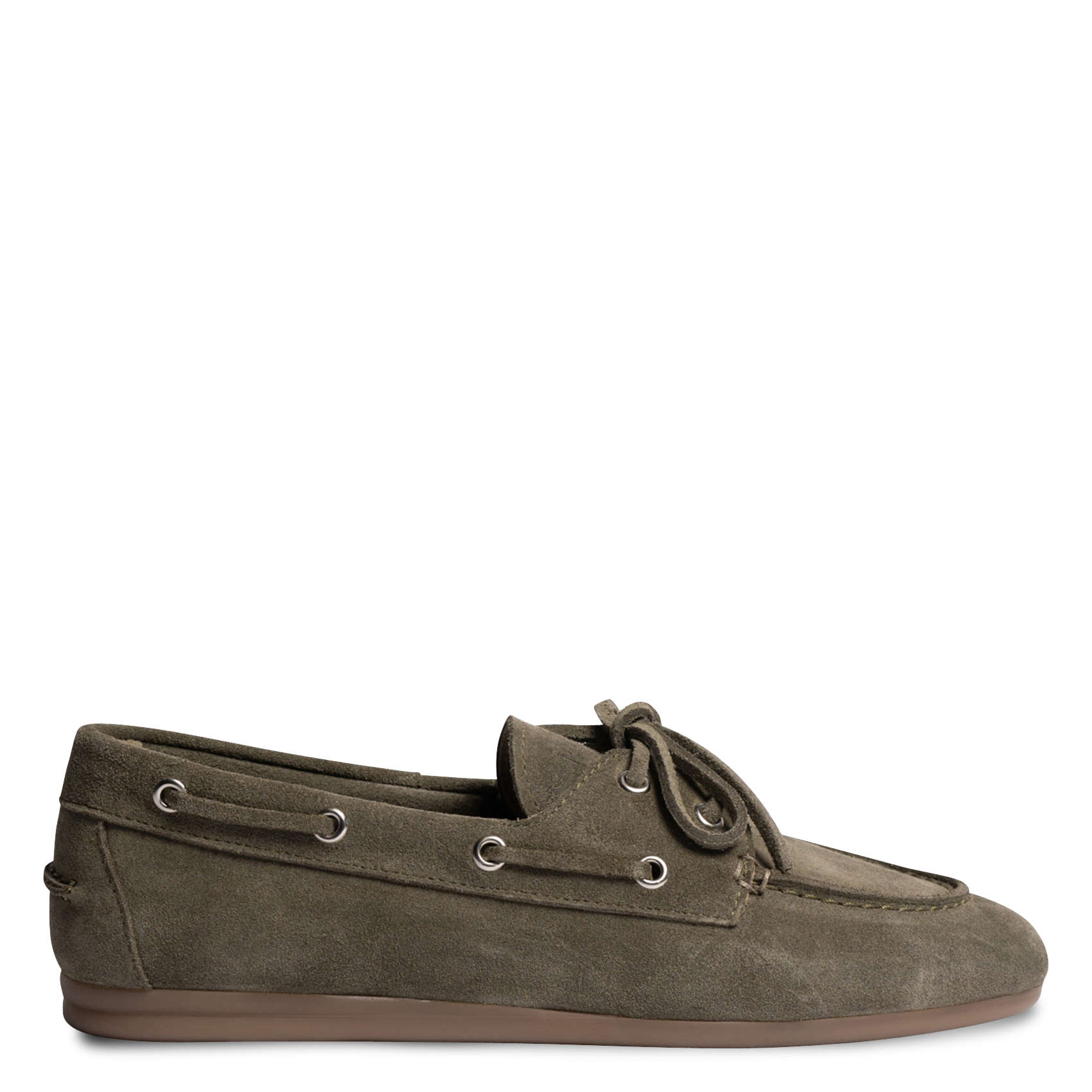 Leather boat shoes POSA Khaki