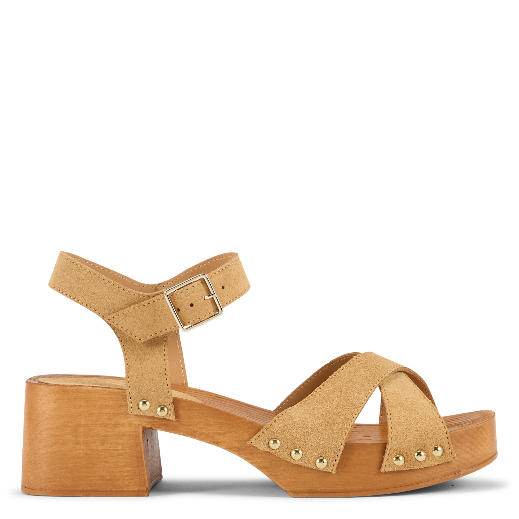 Sandales à talons en cuir MELLOW YELLOW Beige