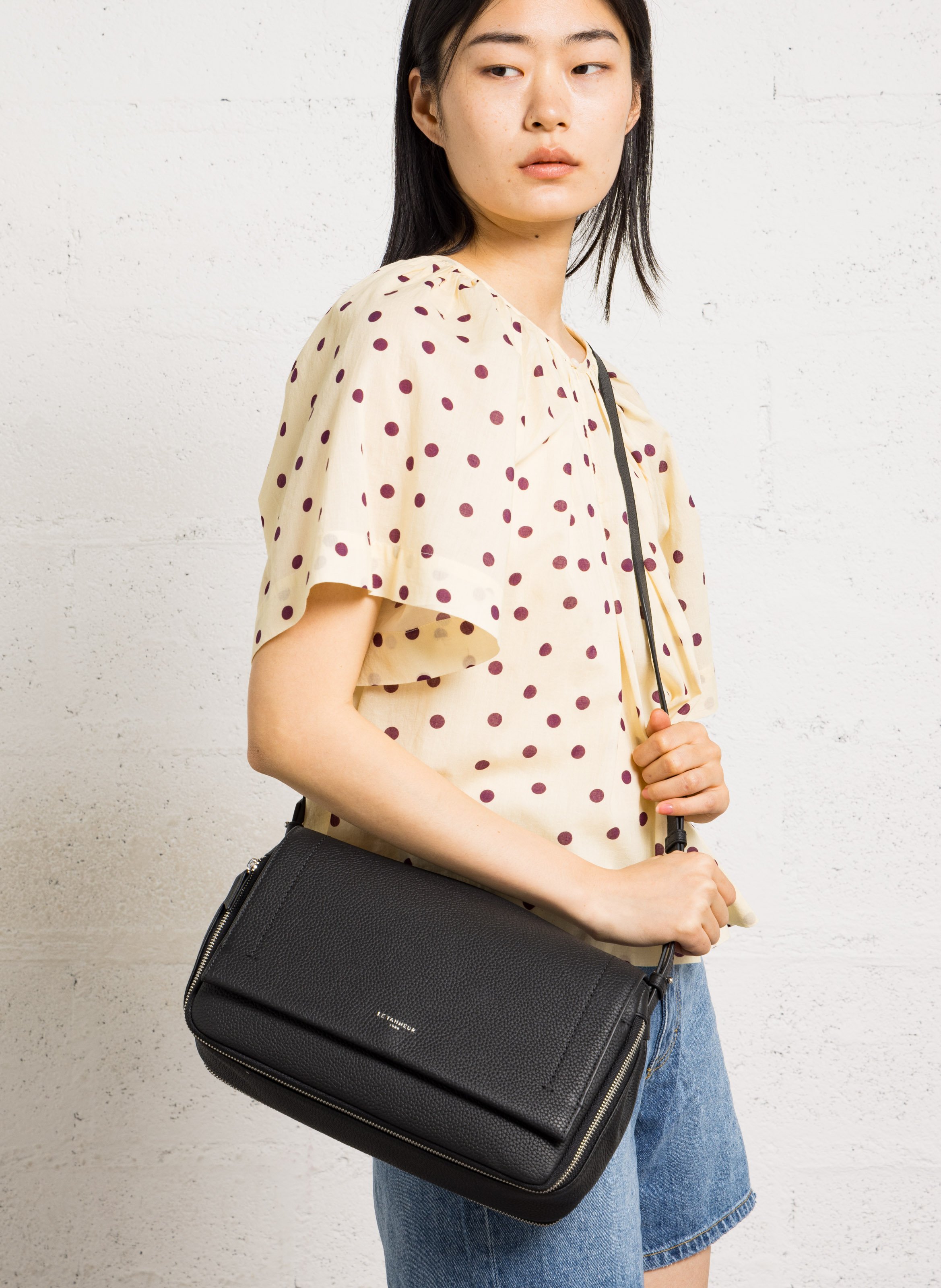 Aktentasche aus Nubukleder LE TANNEUR Schwarz