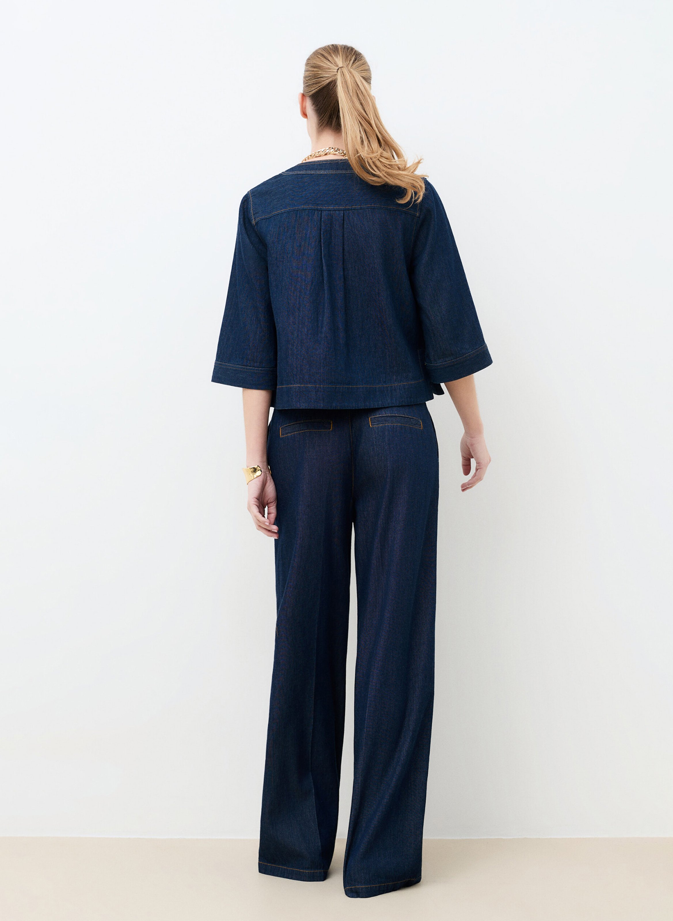 Jean large en coton CAROLL Bleu