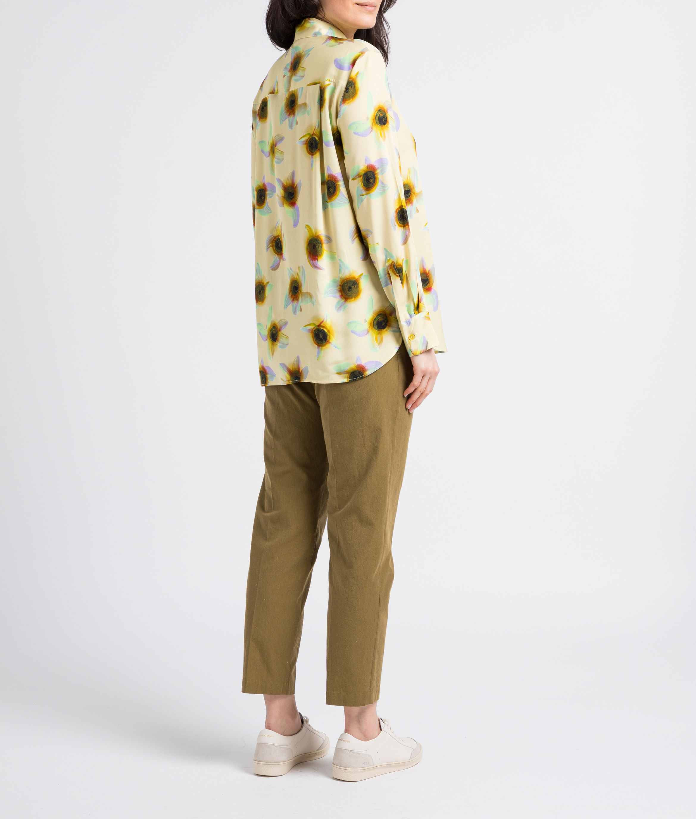 Gerade geschnittene fließende Bluse mit klassischem Kragen PAUL SMITH Gelb