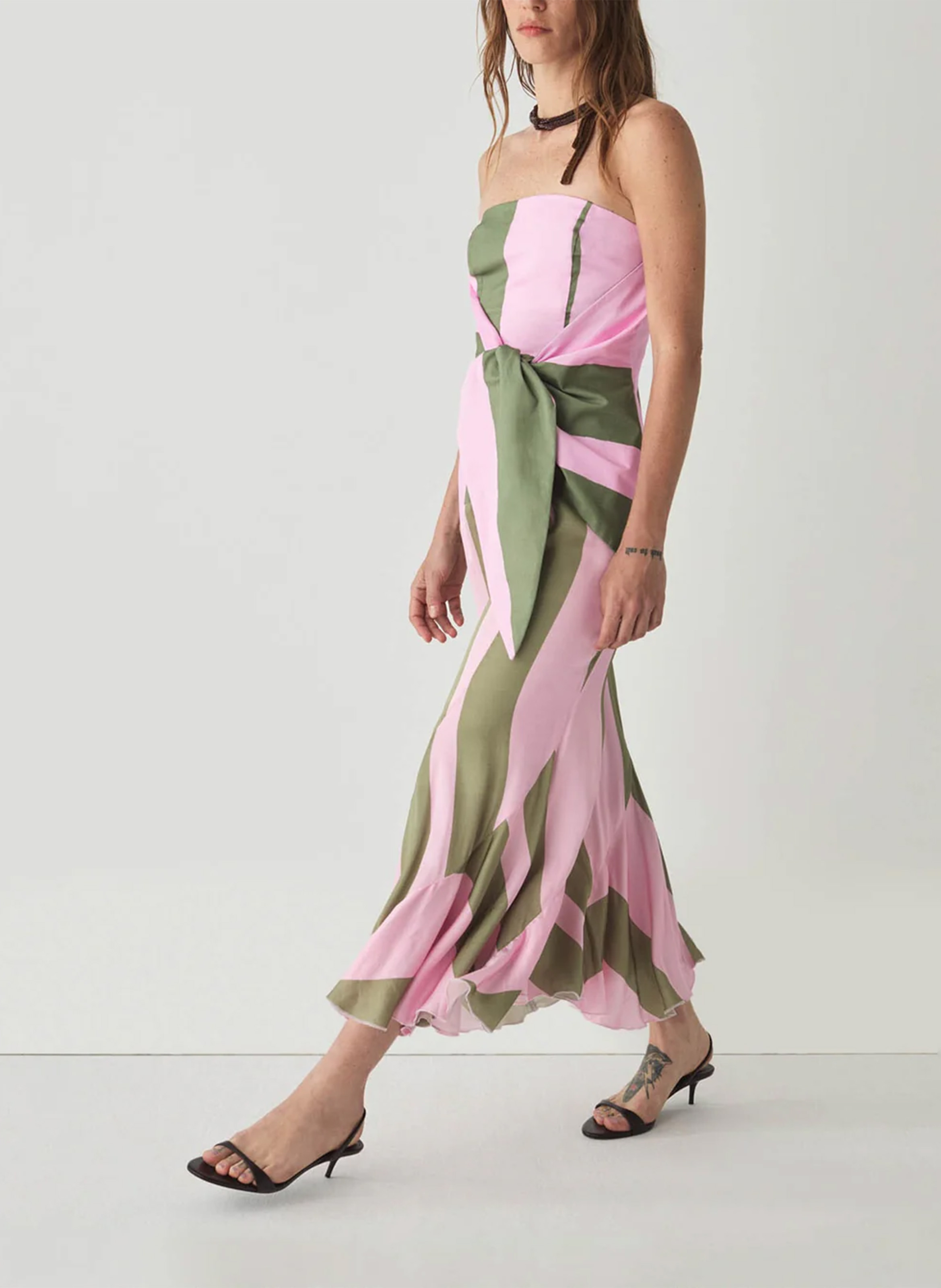 Long bustier dress LAAGAM Pink