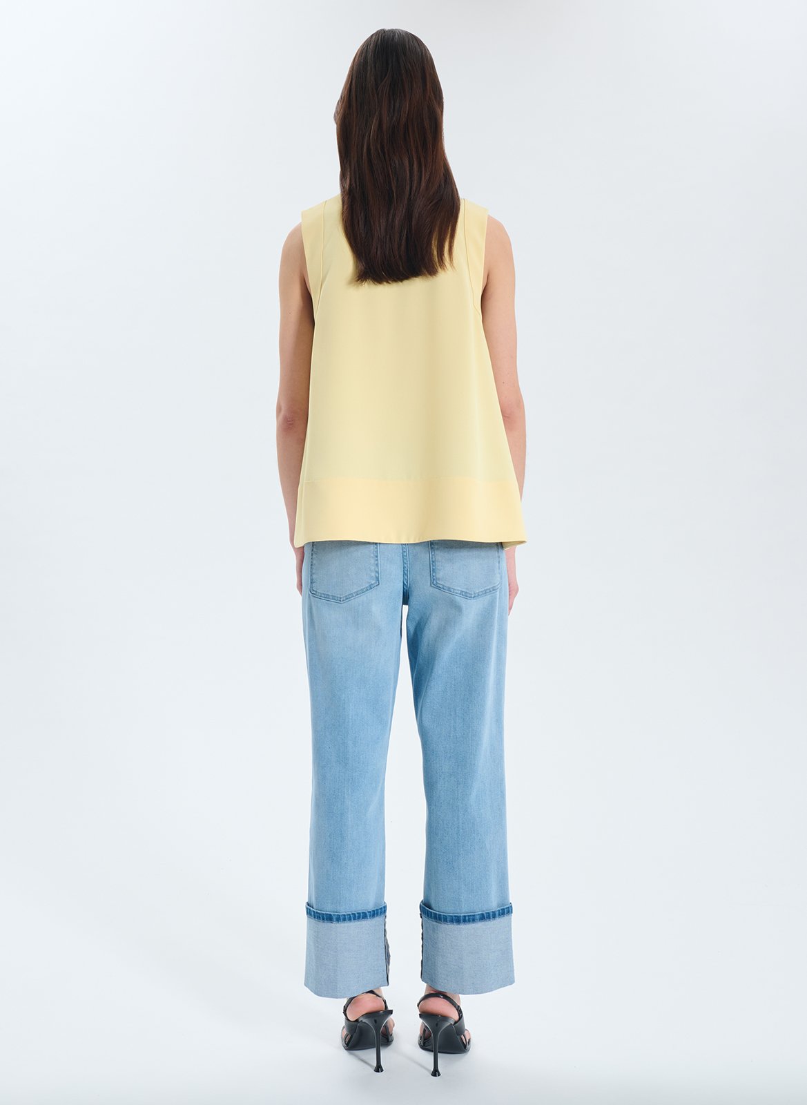 Oversize-Top mit Rundhalsausschnitt ZAPA Gelb