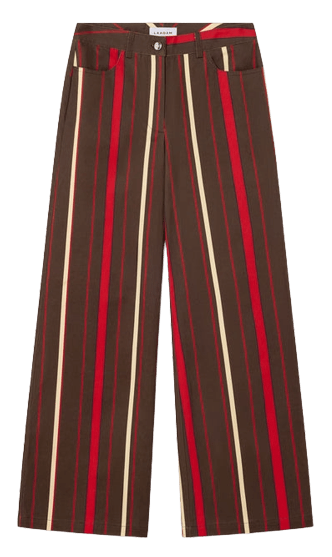 Pantalon droit en coton mélangé LAAGAM Marron