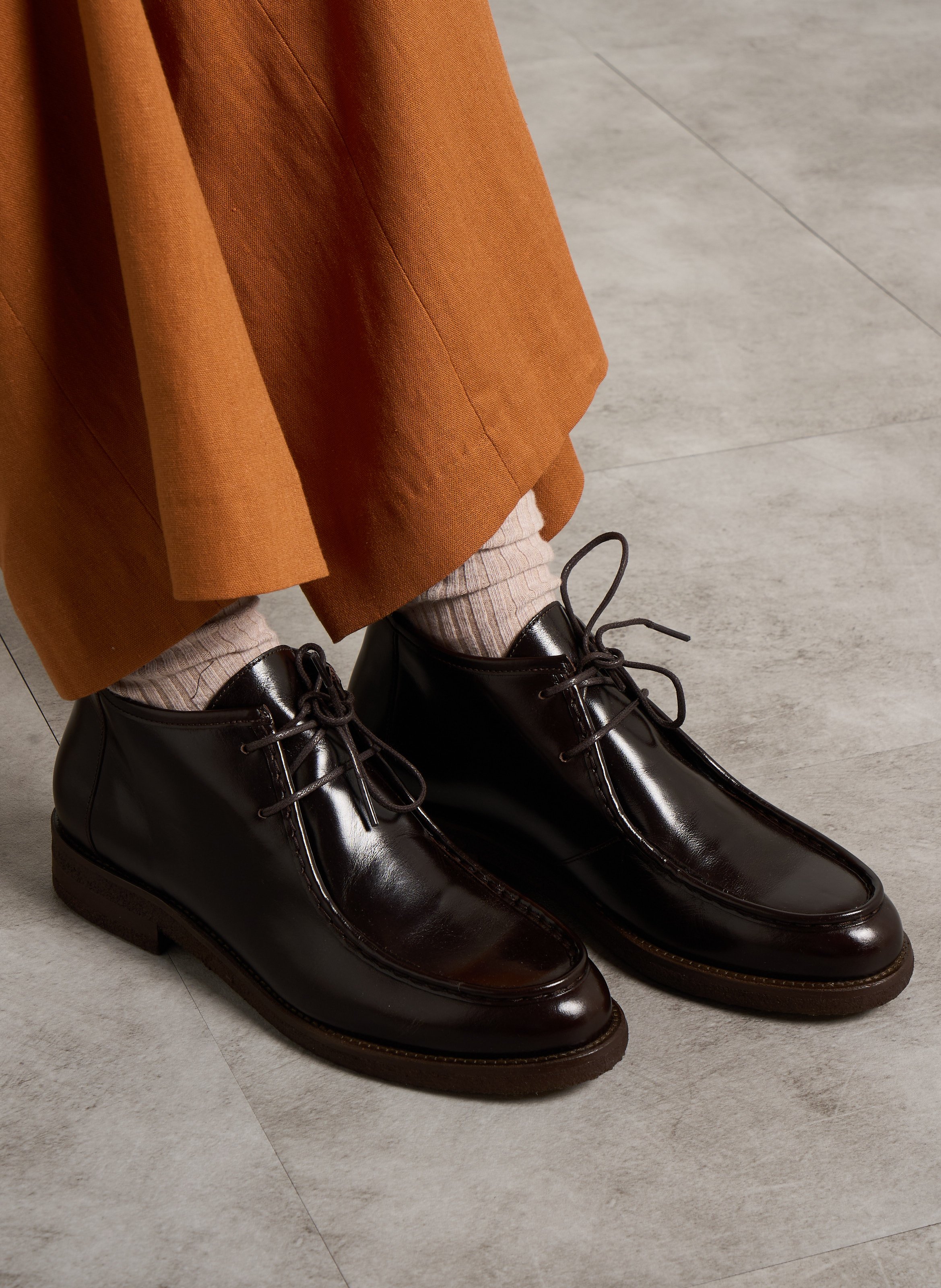 Leather ankle boots BILLI BI Brown
