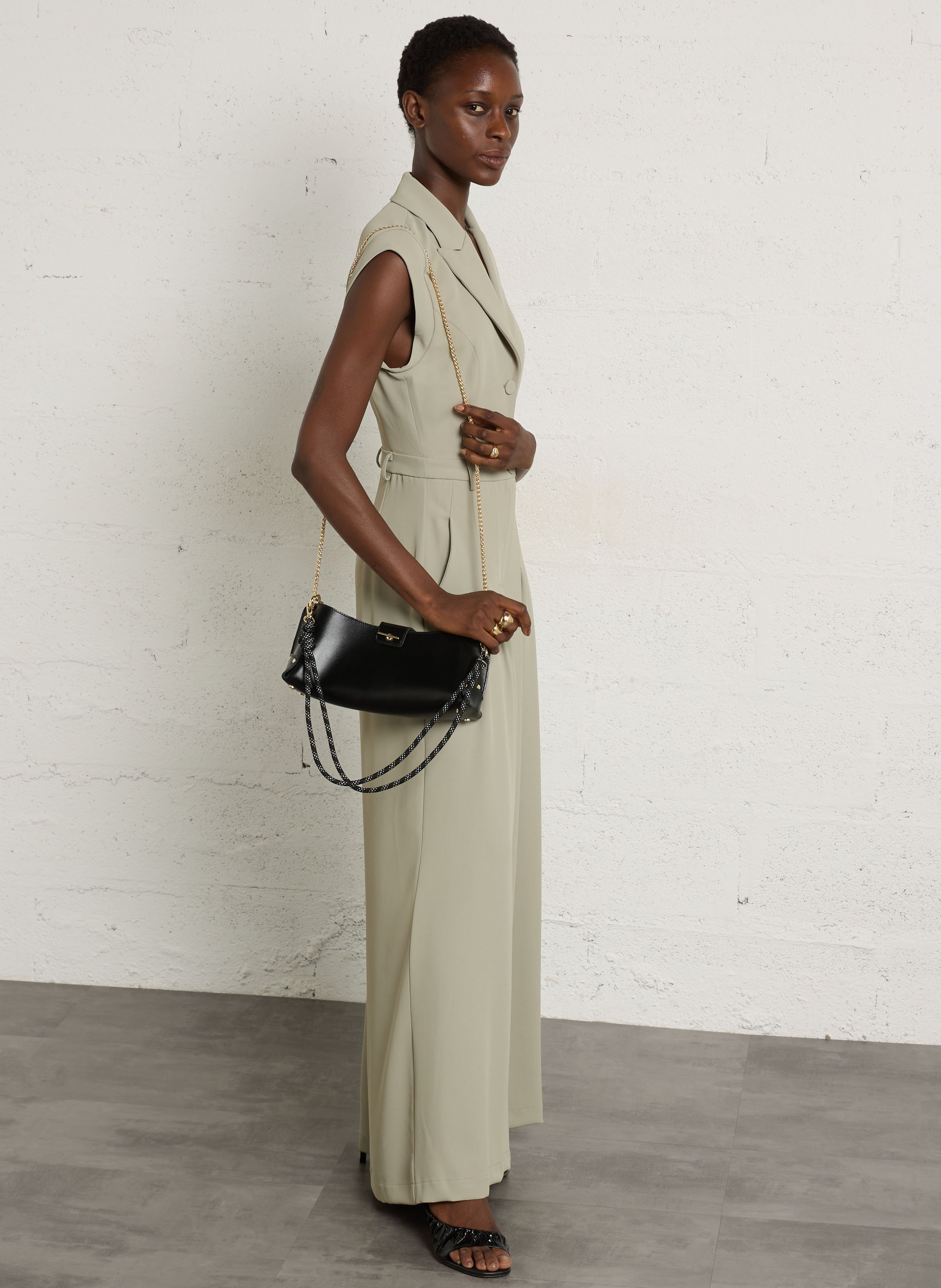 Sac bandoulière en cuir CRAIE STUDIO Noir