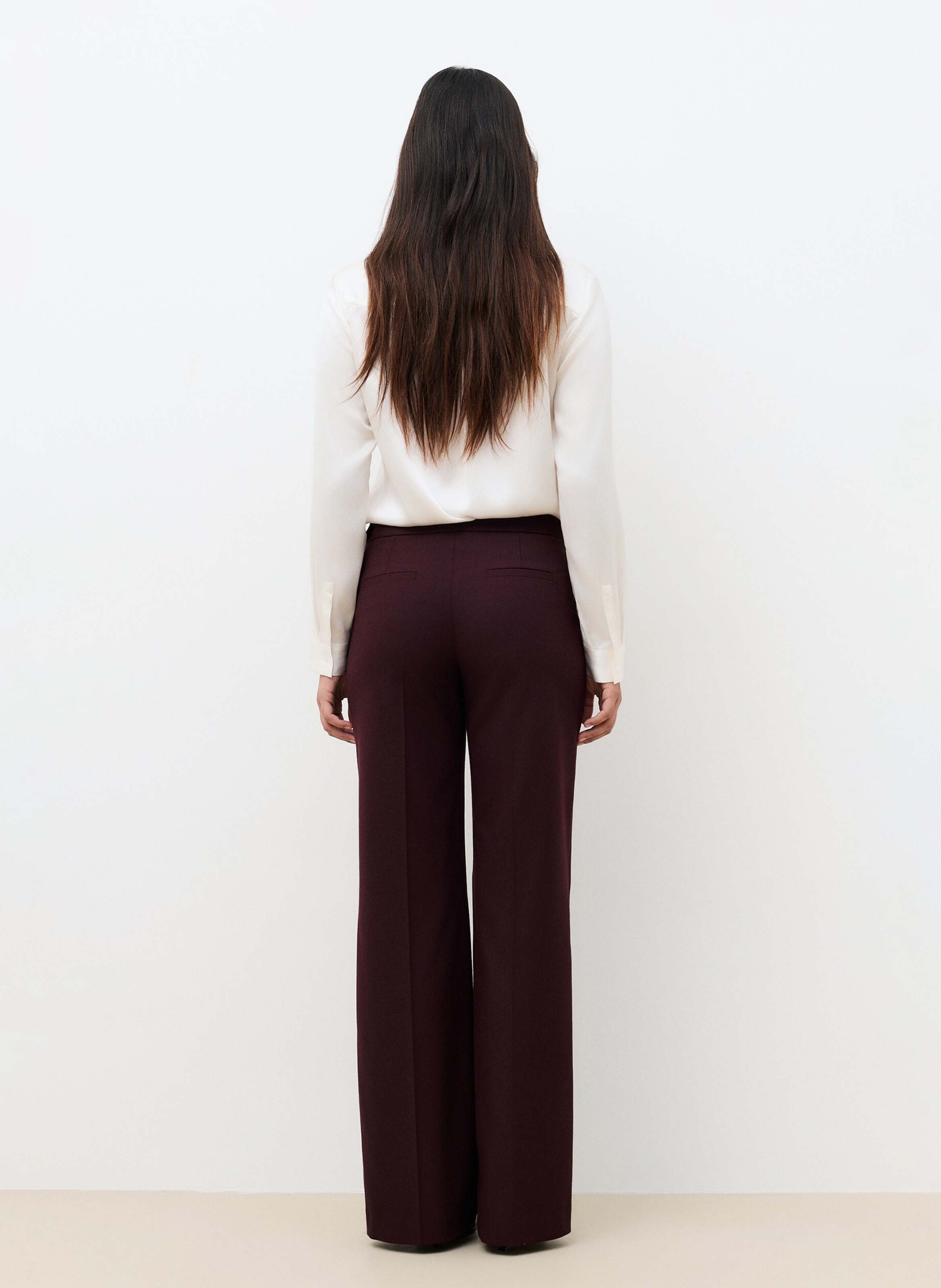 Plain straight trousers CAROLL Red