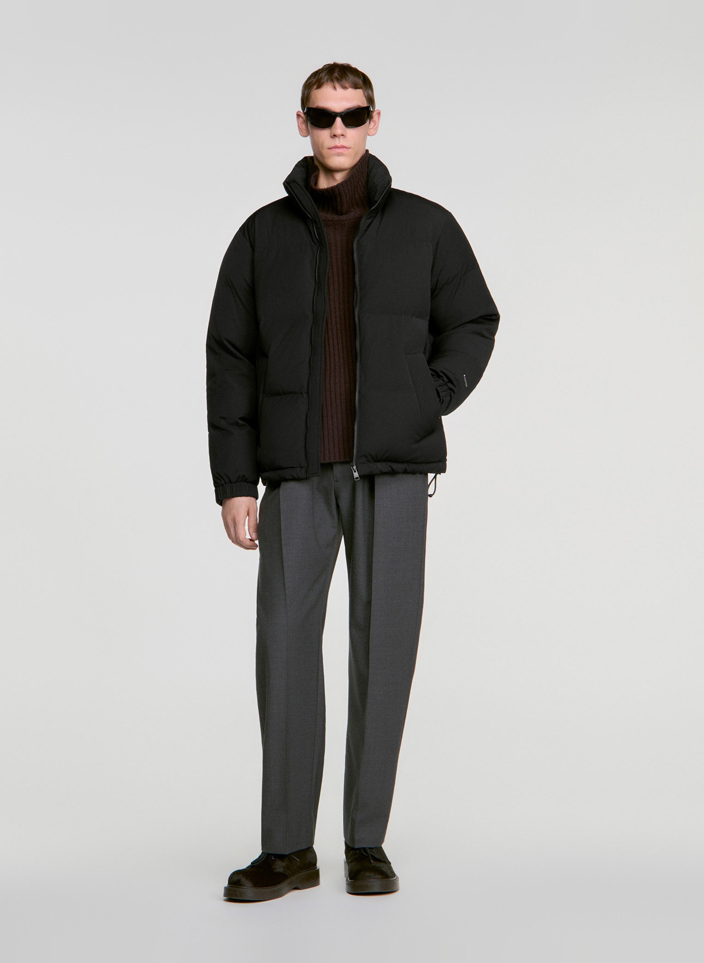 Doudoune col montant SANDRO Noir