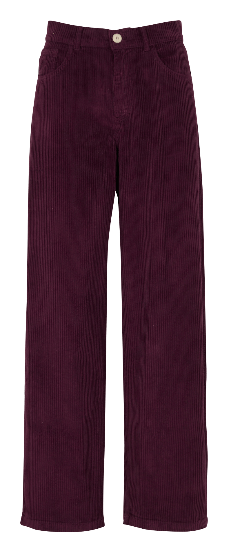 Pantalon droit côtelé en coton THE NEW SOCIETY Rouge