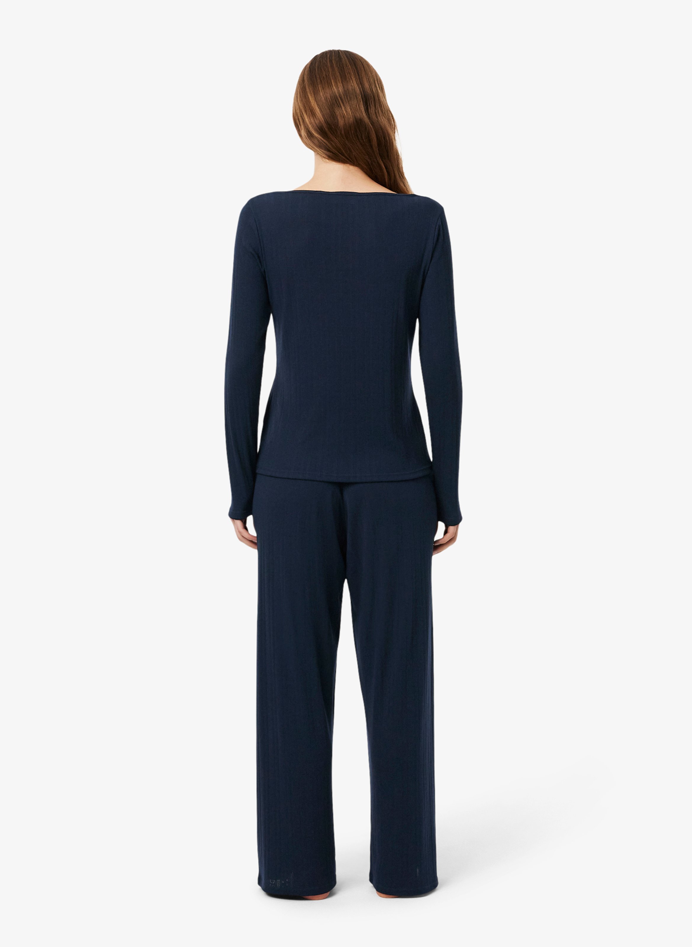 Effen pyjamaset LACOSTE Blauw