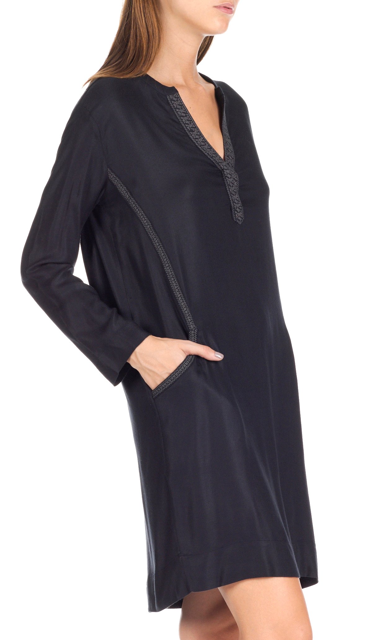 Robe courte fluide et décolletée Planet SWILDENS Bleu