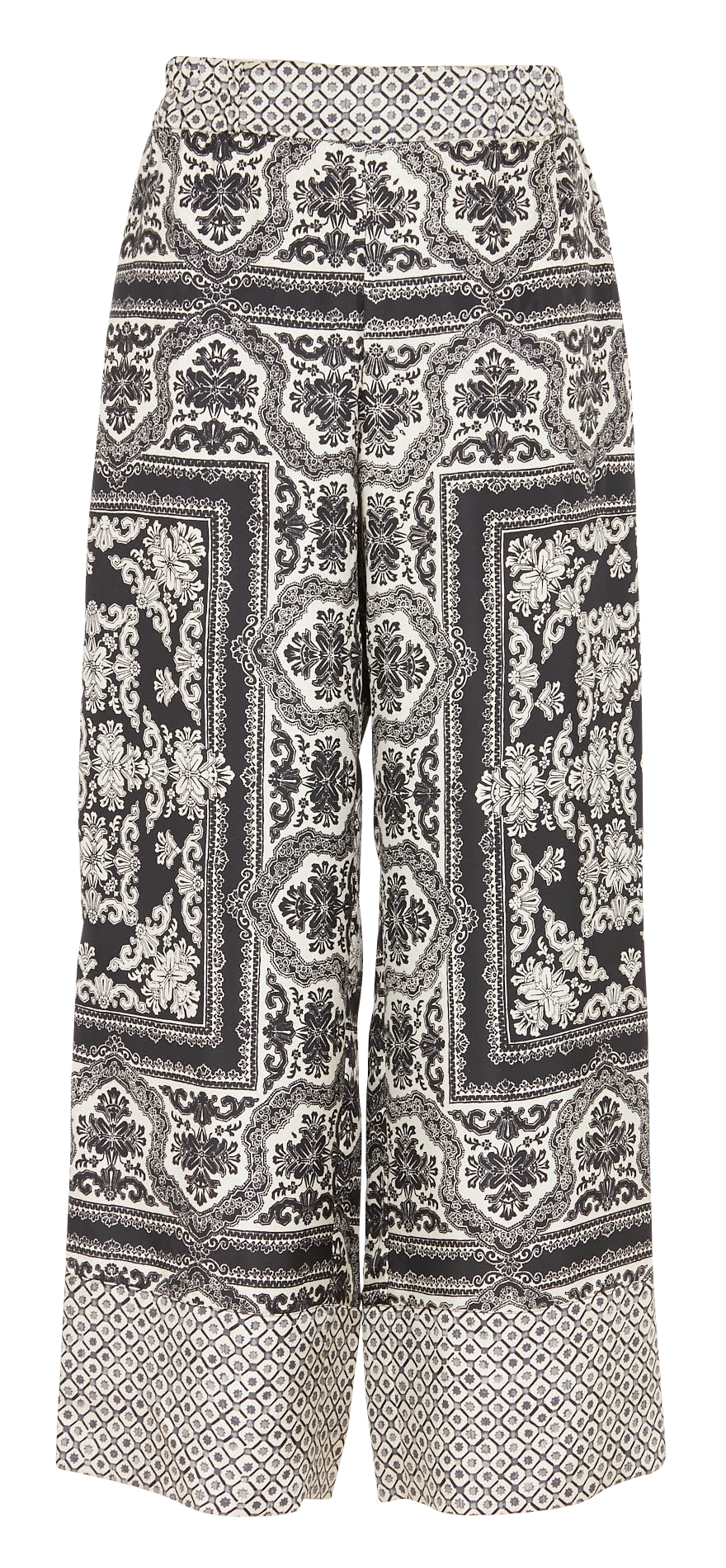 Pantalon large imprimé en soie  MOMONI Blanc