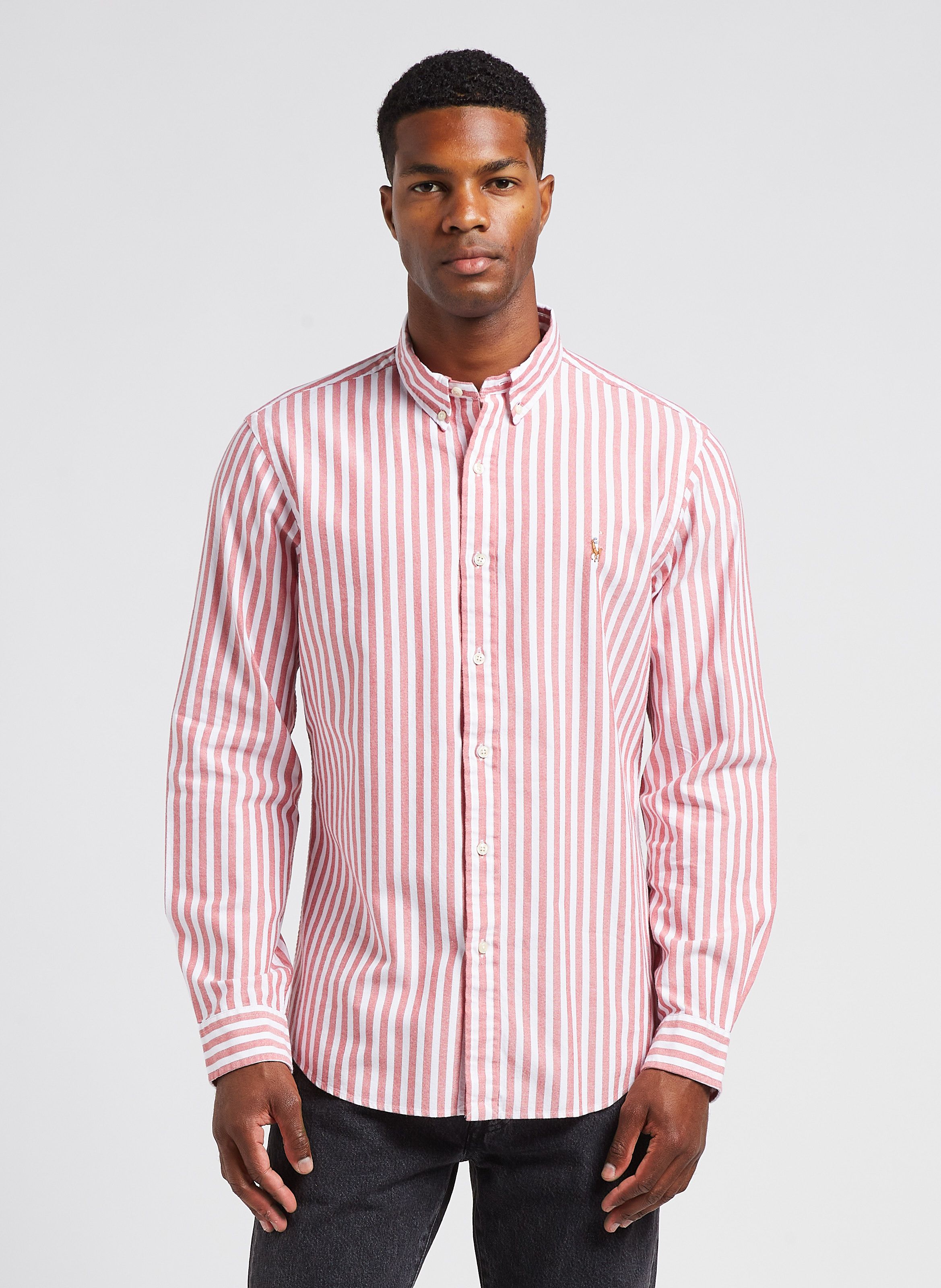 Multicolored Slim fit striped cotton shirt