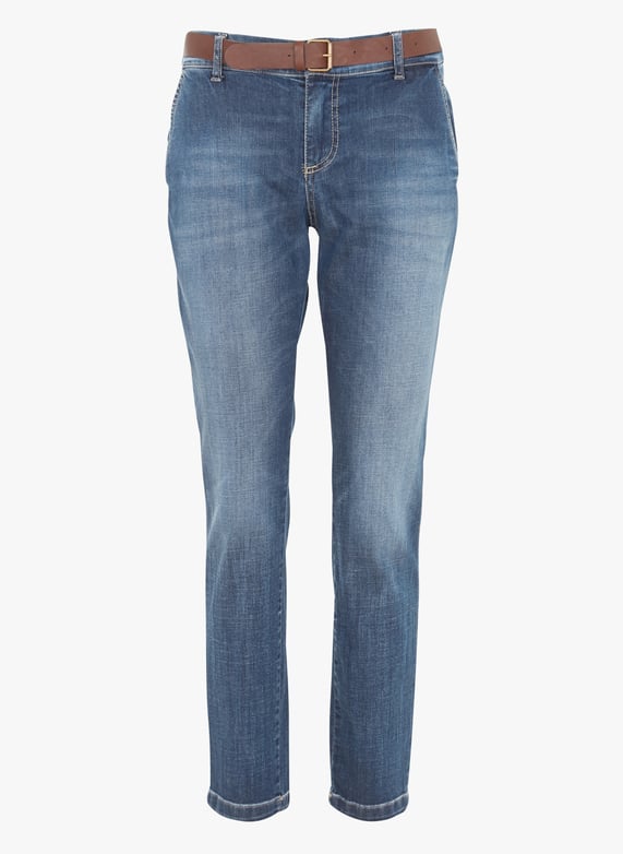 Chino Jeans aus Baumwoll Mix in Blau