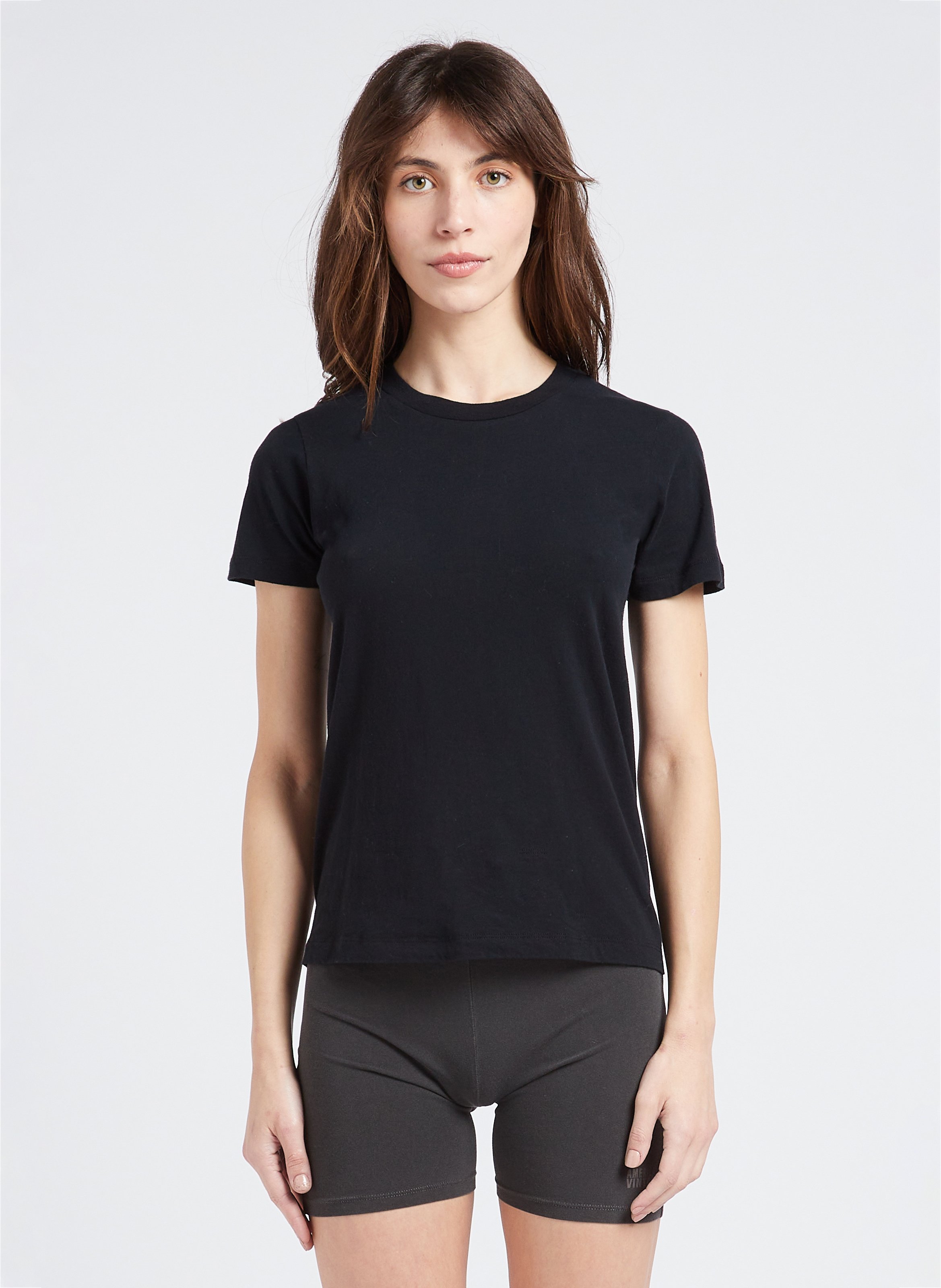 Tee-shirt col rond en coton AMERICAN VINTAGE Noir