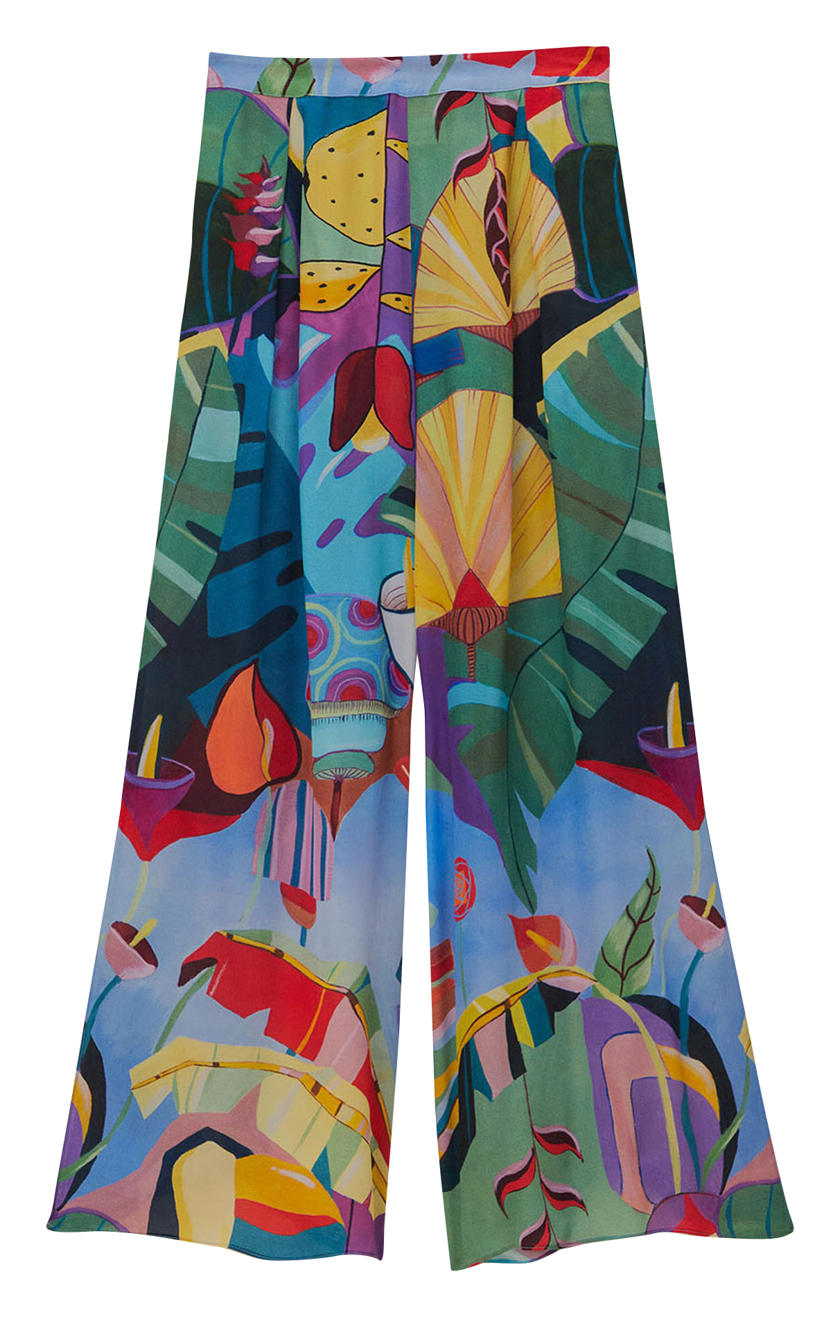 High-rise wide-leg printed pants FARM RIO Multicolored