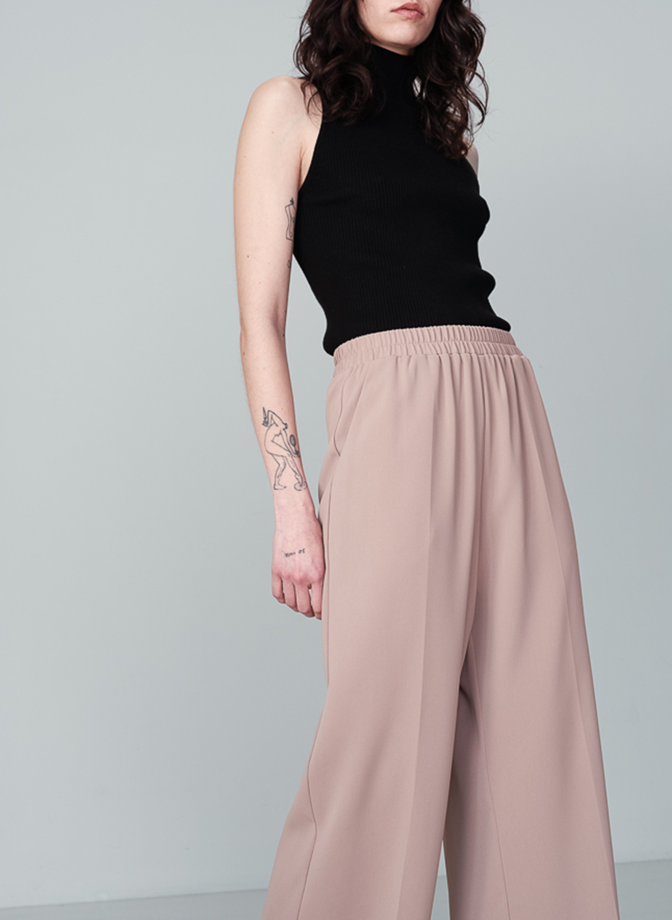 Pantalon large GRACE ET MILA Marron