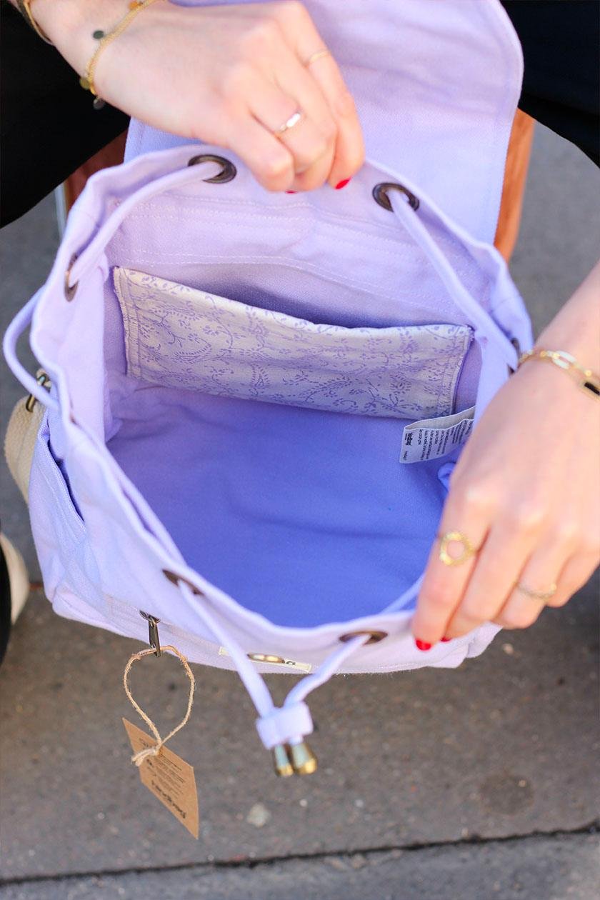 Cotton backpack Purple