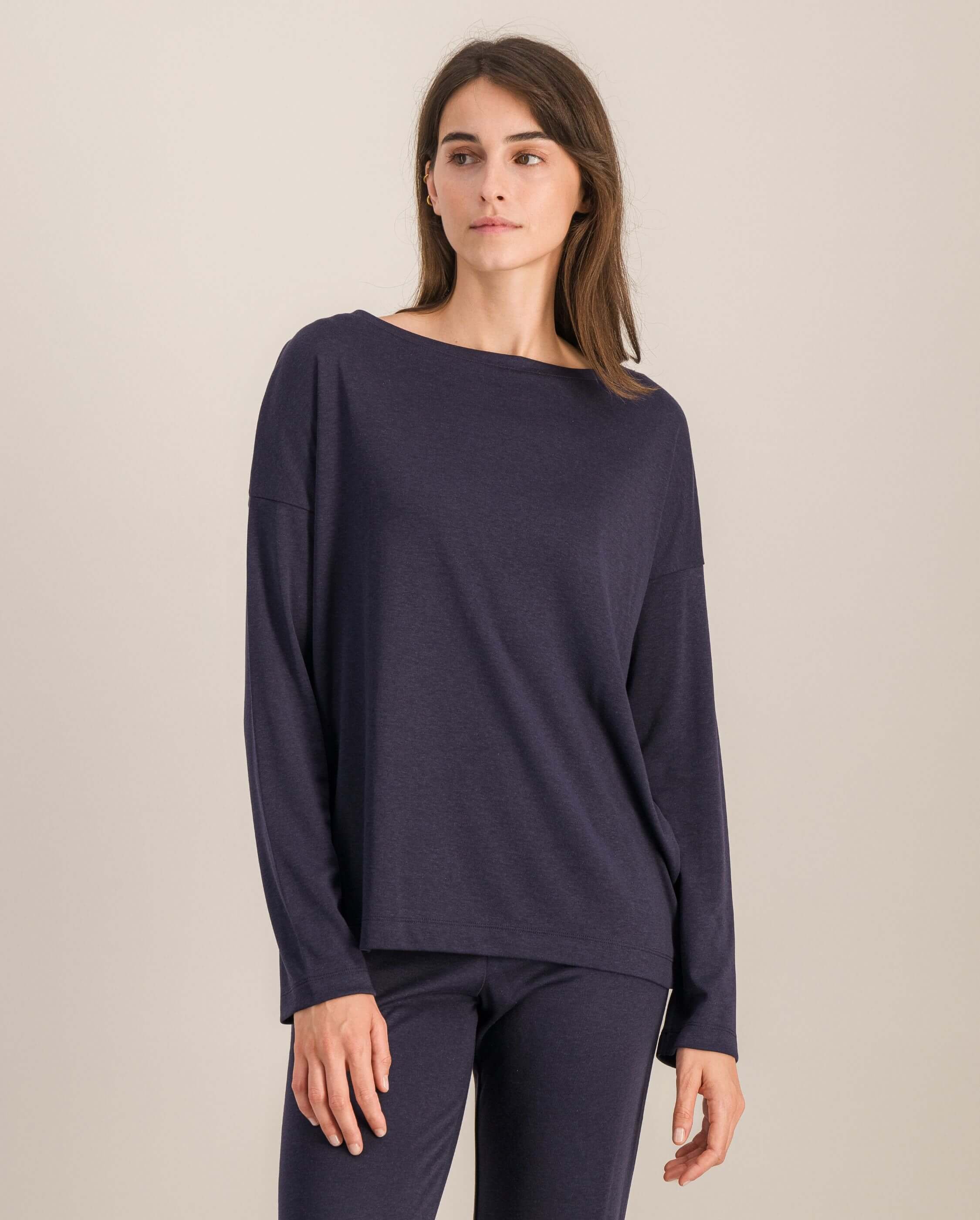 Women's pajama top, navy ANGARDE Blue