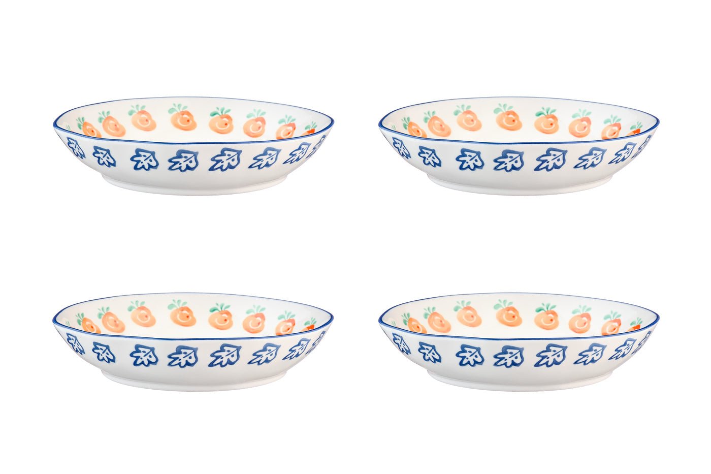Napoli deep plate ø21.5cm - 4 pieces - citrus BJORN White