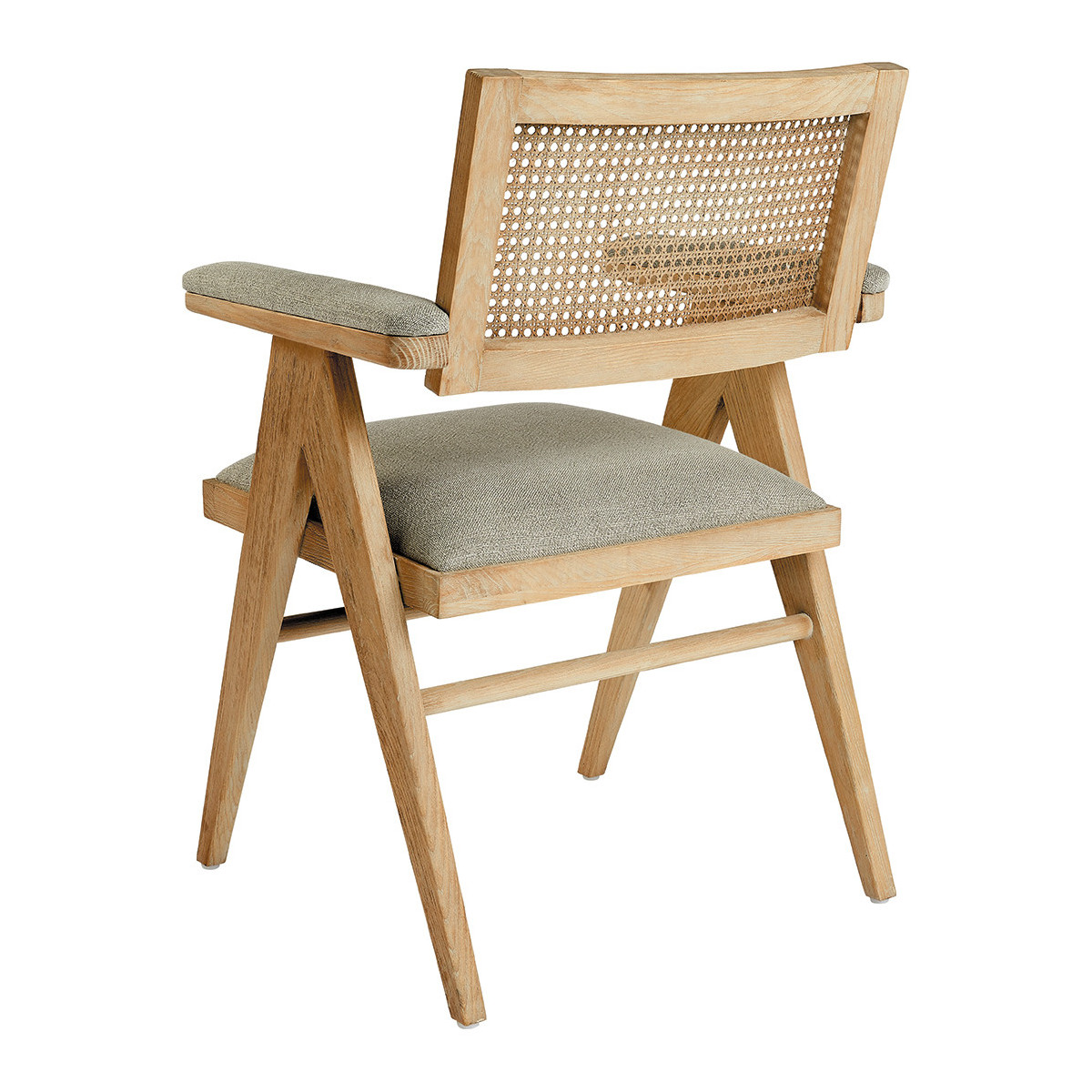 Beige linen armchair BLANC D'IVOIRE Beige