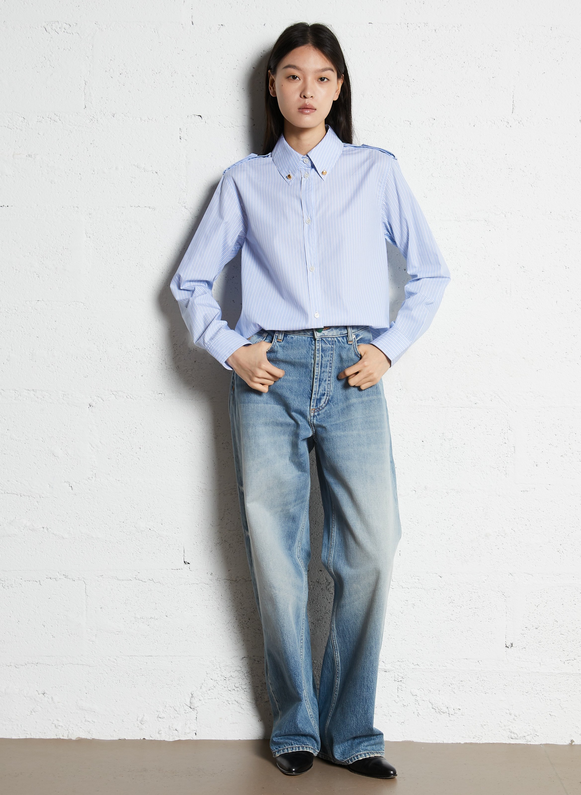 Colonel - Einfarbiges Hemd LAURENCE BRAS Blau