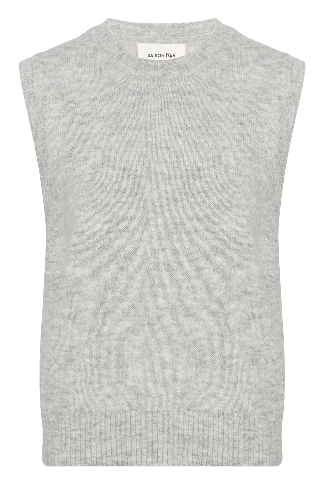 Sleeveless wool-blend sweater SAISON 1865 Grey