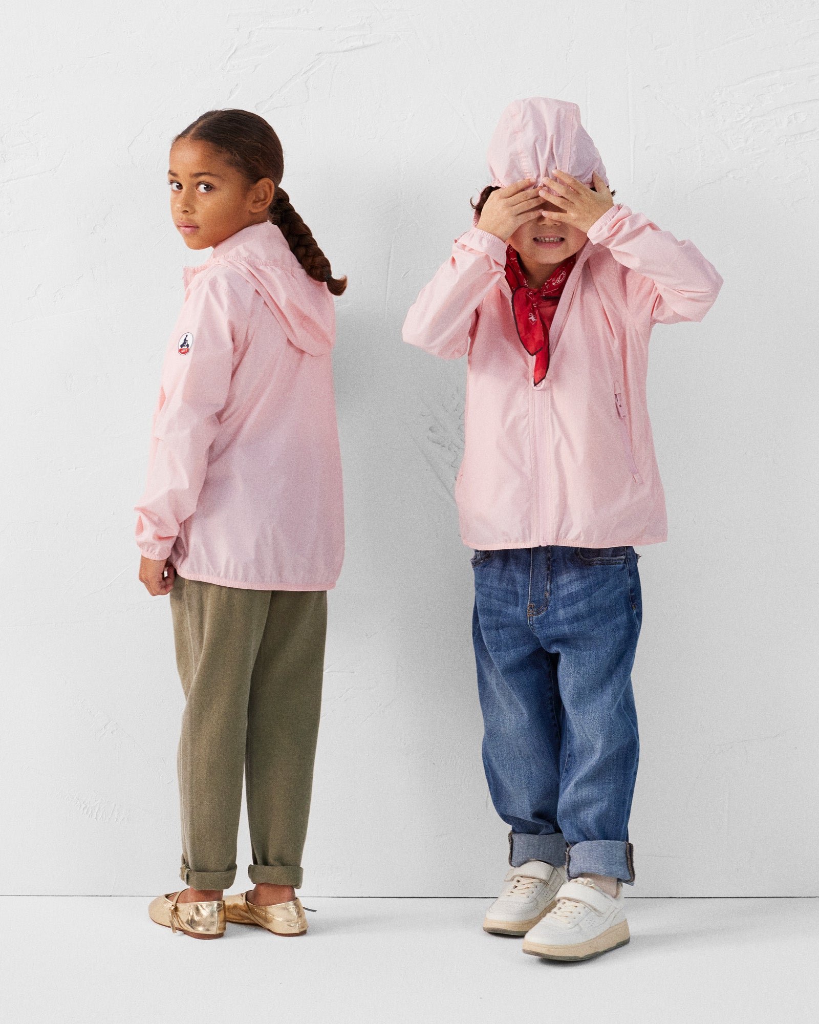 Packable children's raincoat JOTT Pink