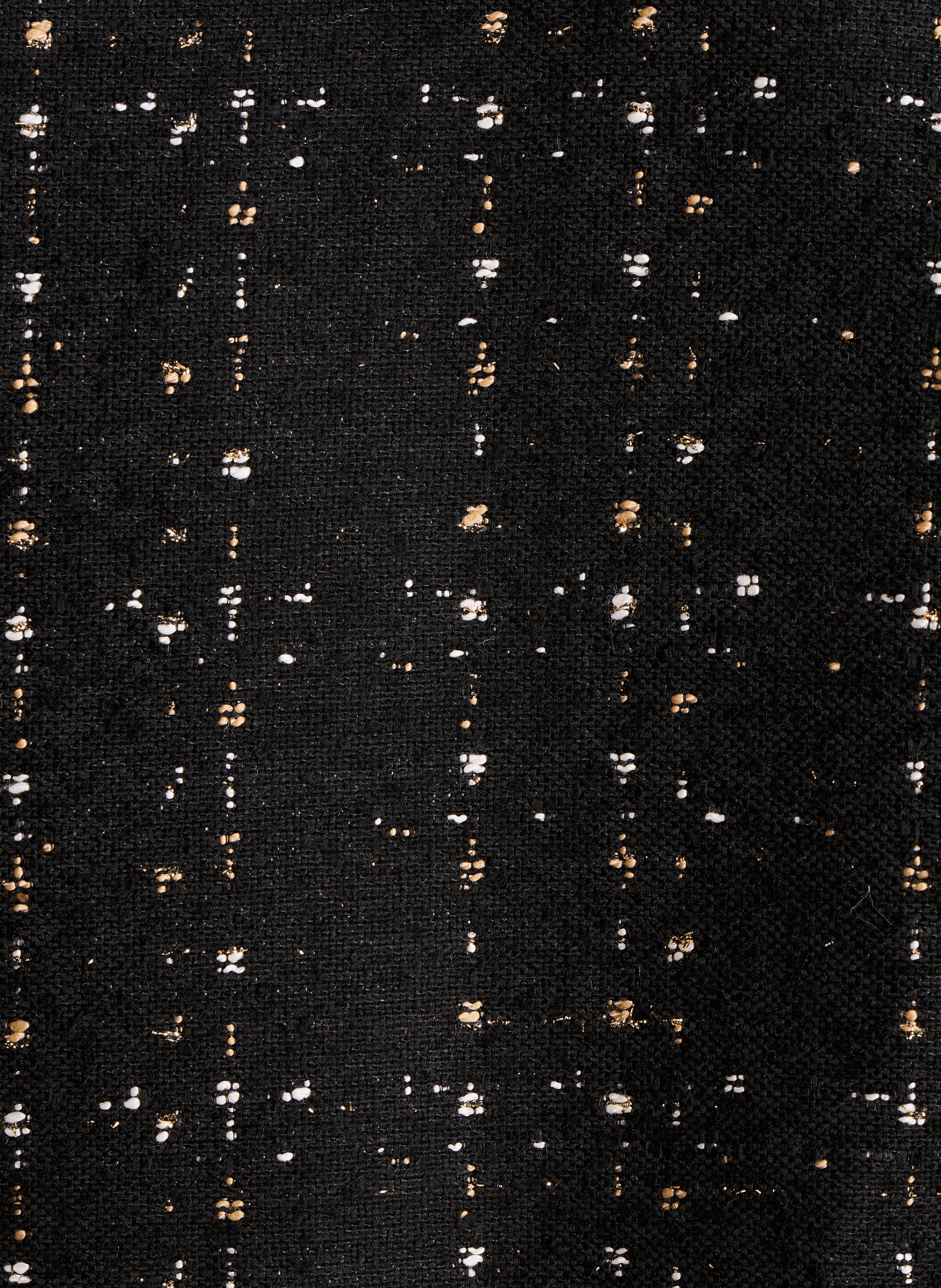 Cropped round-neck tweed jacket LA FEE MARABOUTEE Black