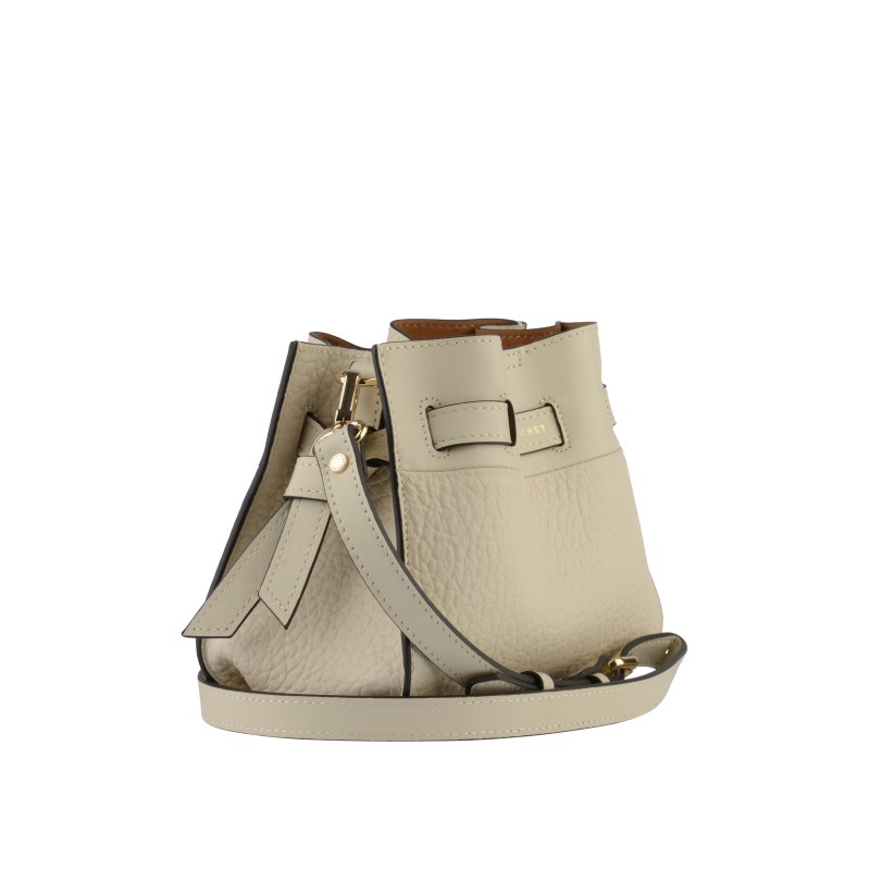 Shoulder bag - cowhide leather POURCHET Beige