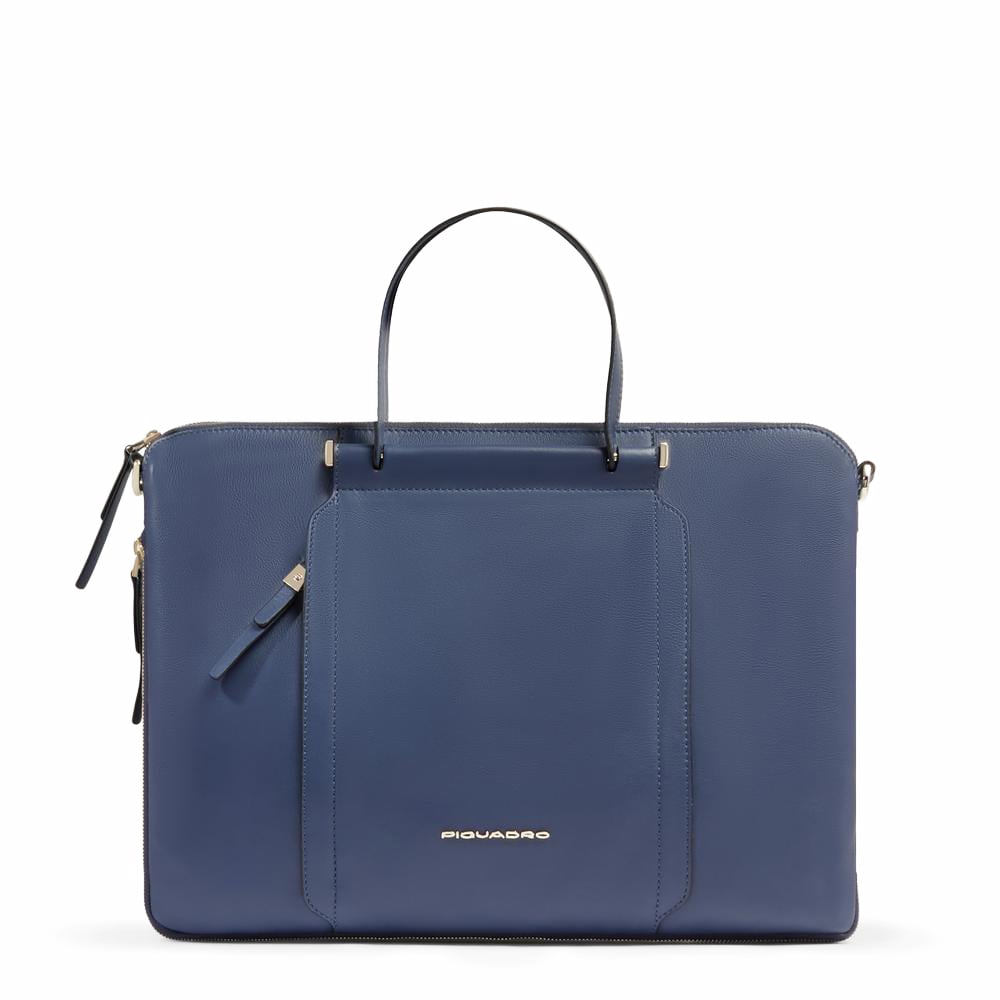 Leather messenger bag PIQUADRO