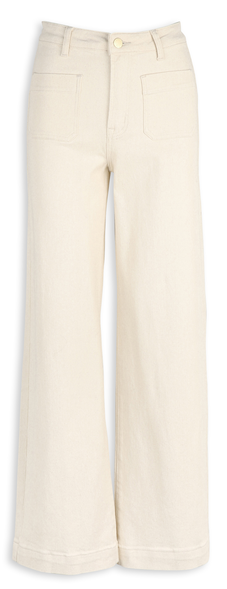 High-rise flared cotton-blend jeans ATLANTY Naturel
