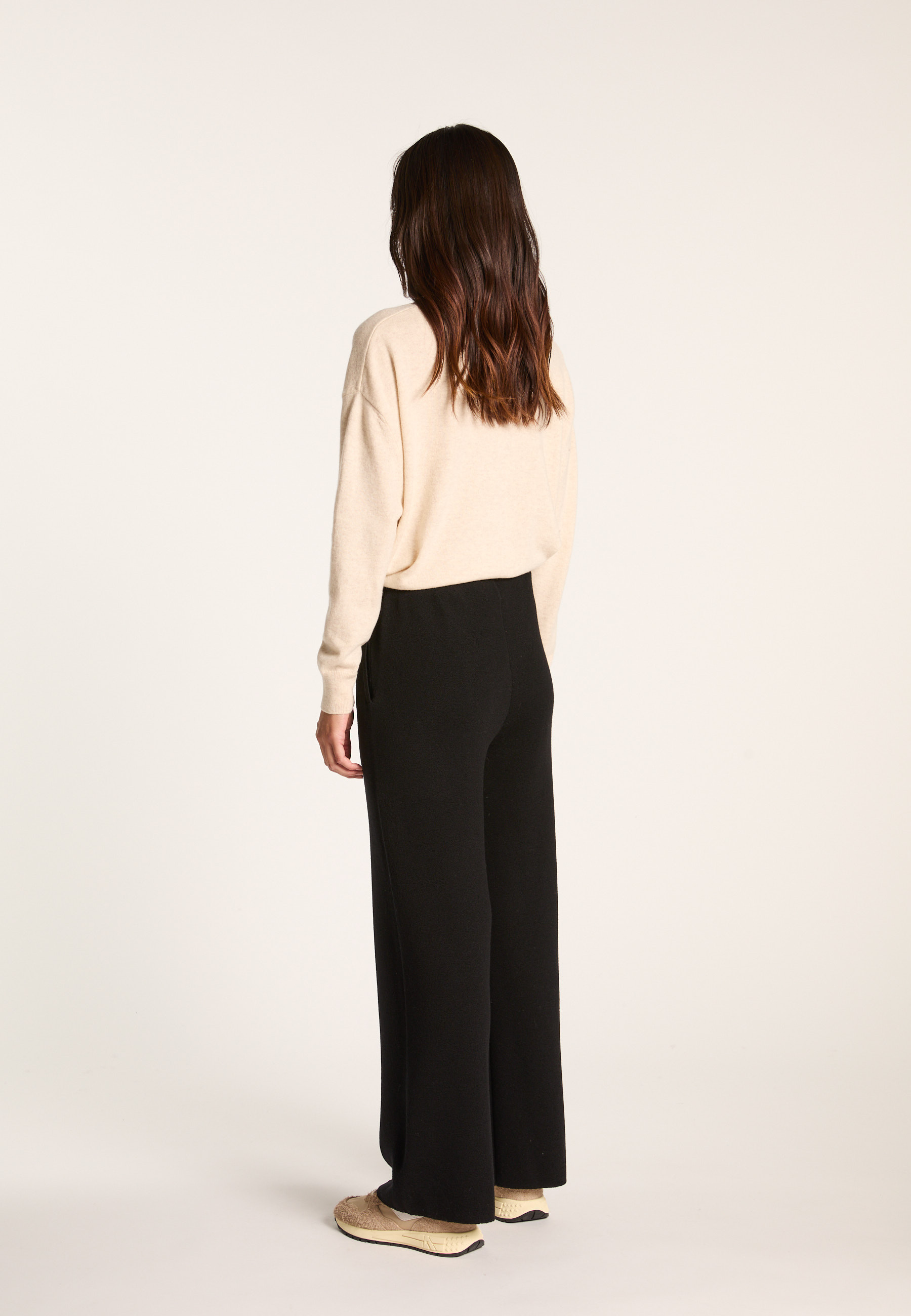 Merino wool trousers MAISON MONTAGUT Black