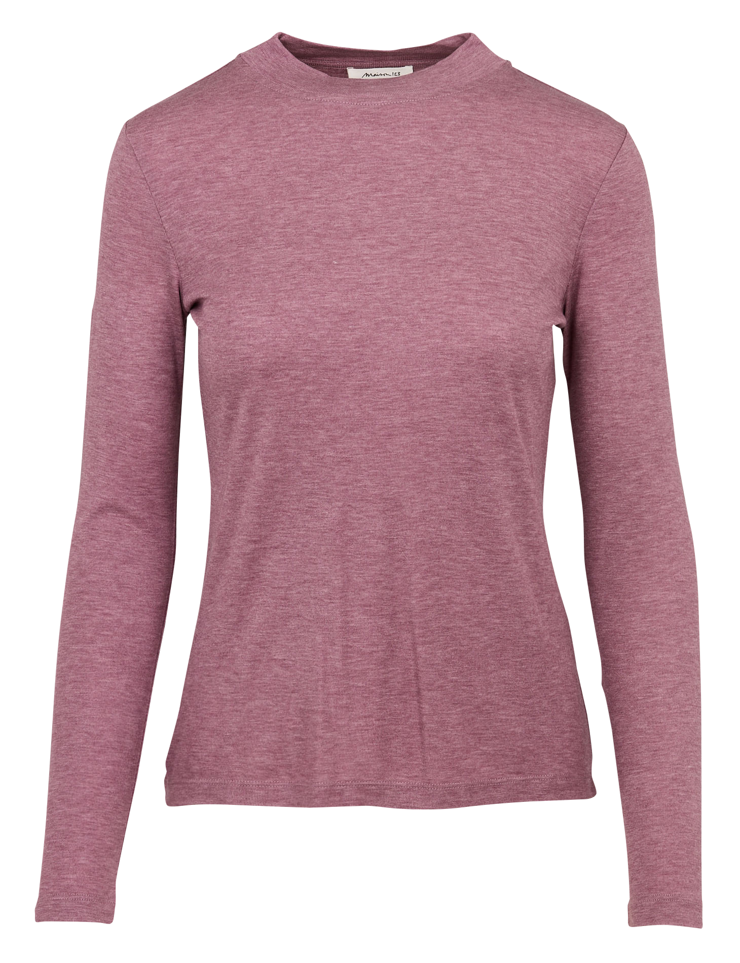 Flowy long-sleeve high-neck t-shirt MAISON 123 Purple