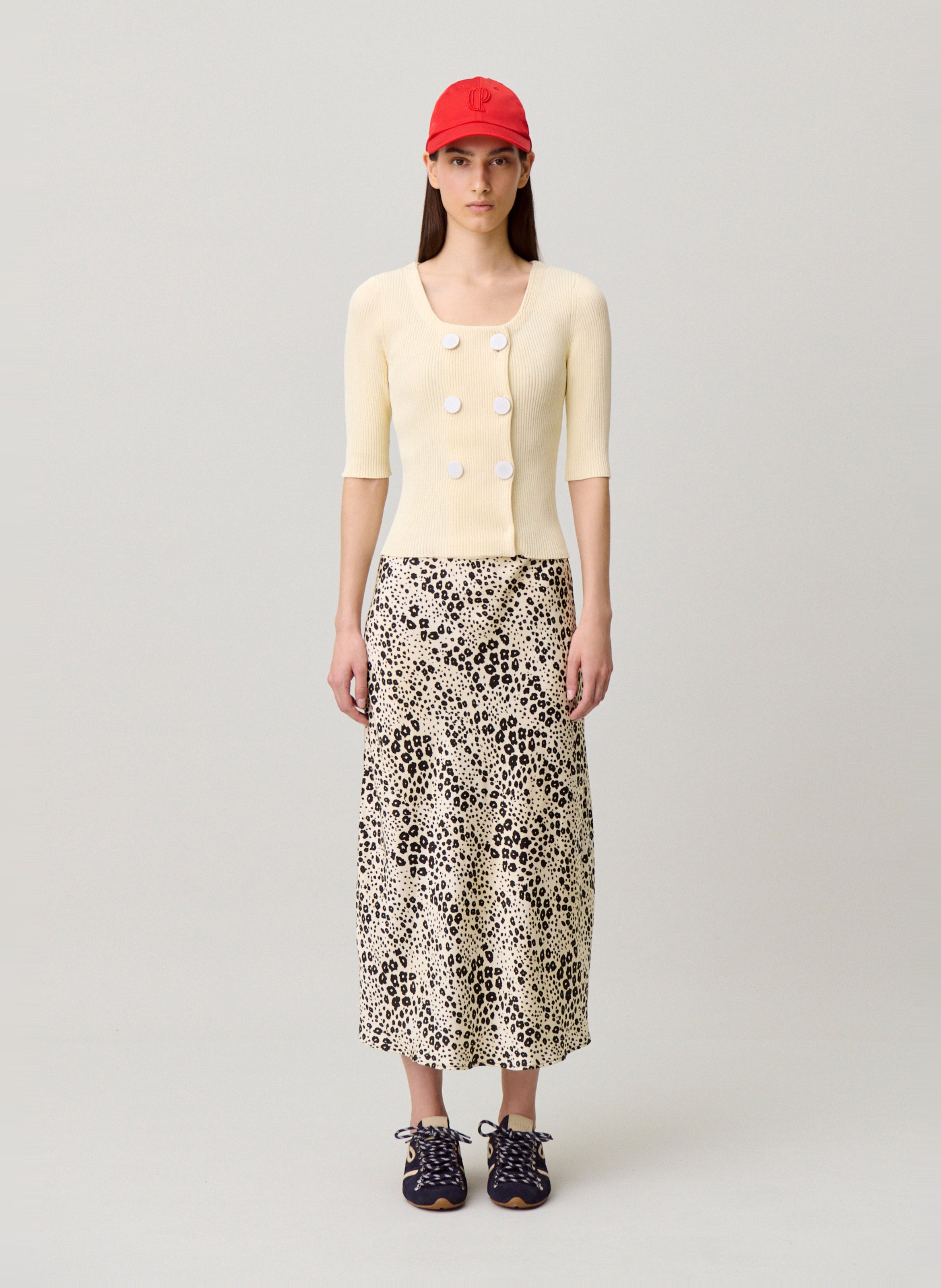 Round-neck cardigan CLAUDIE PIERLOT Beige