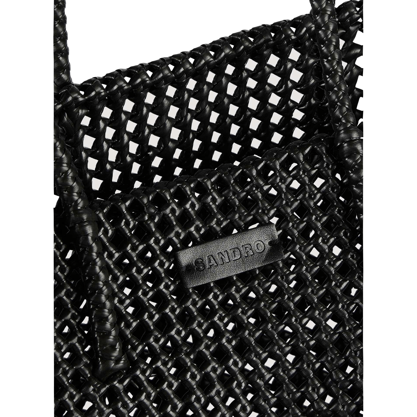 Cabas en tressé SANDRO Noir