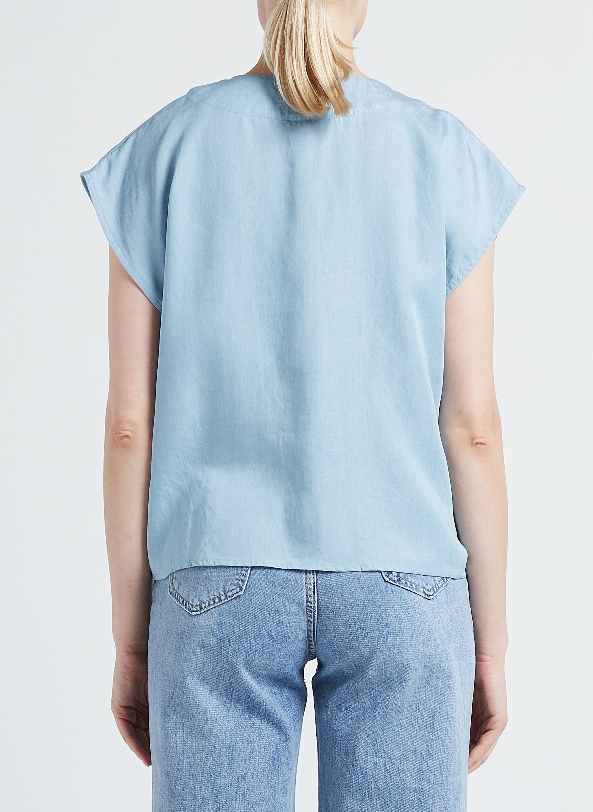 Top met V-hals RITA ROW Blauw