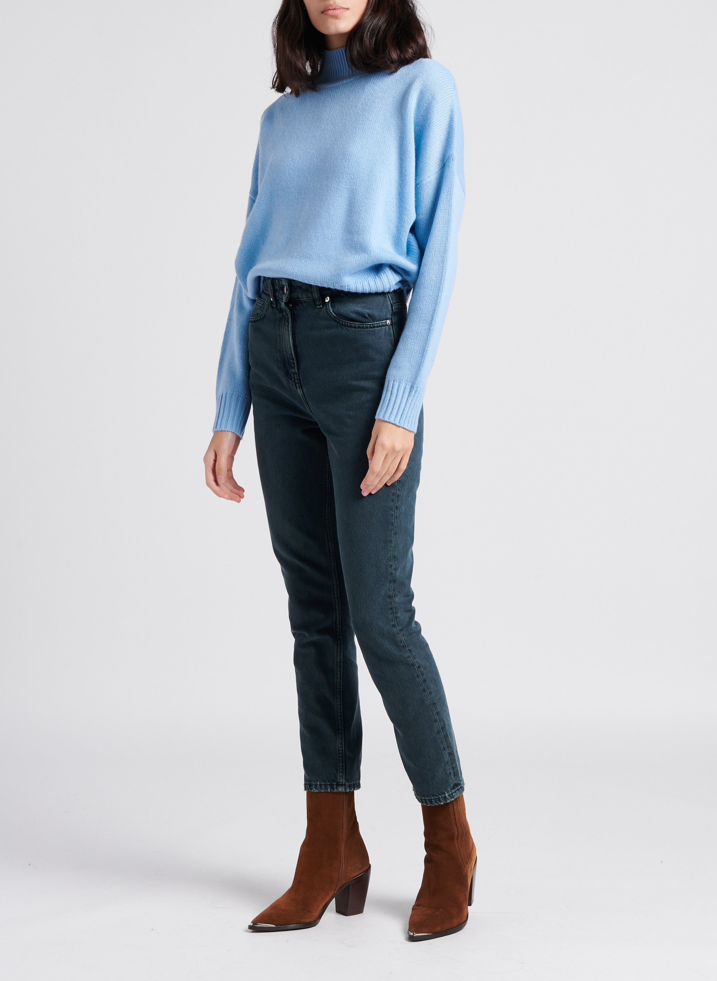 Jean droit en coton IRO Noir