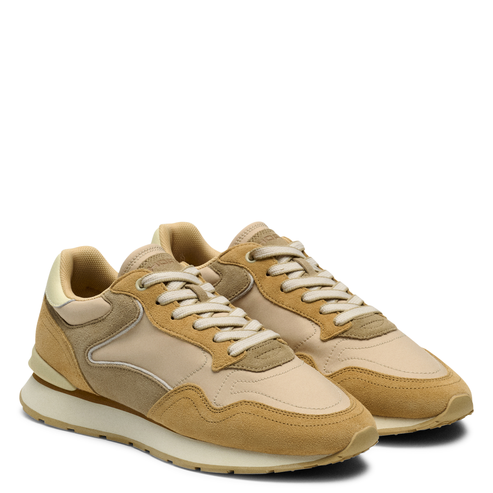 Niedrige Sneaker aus Leder-Mix HOFF Braun